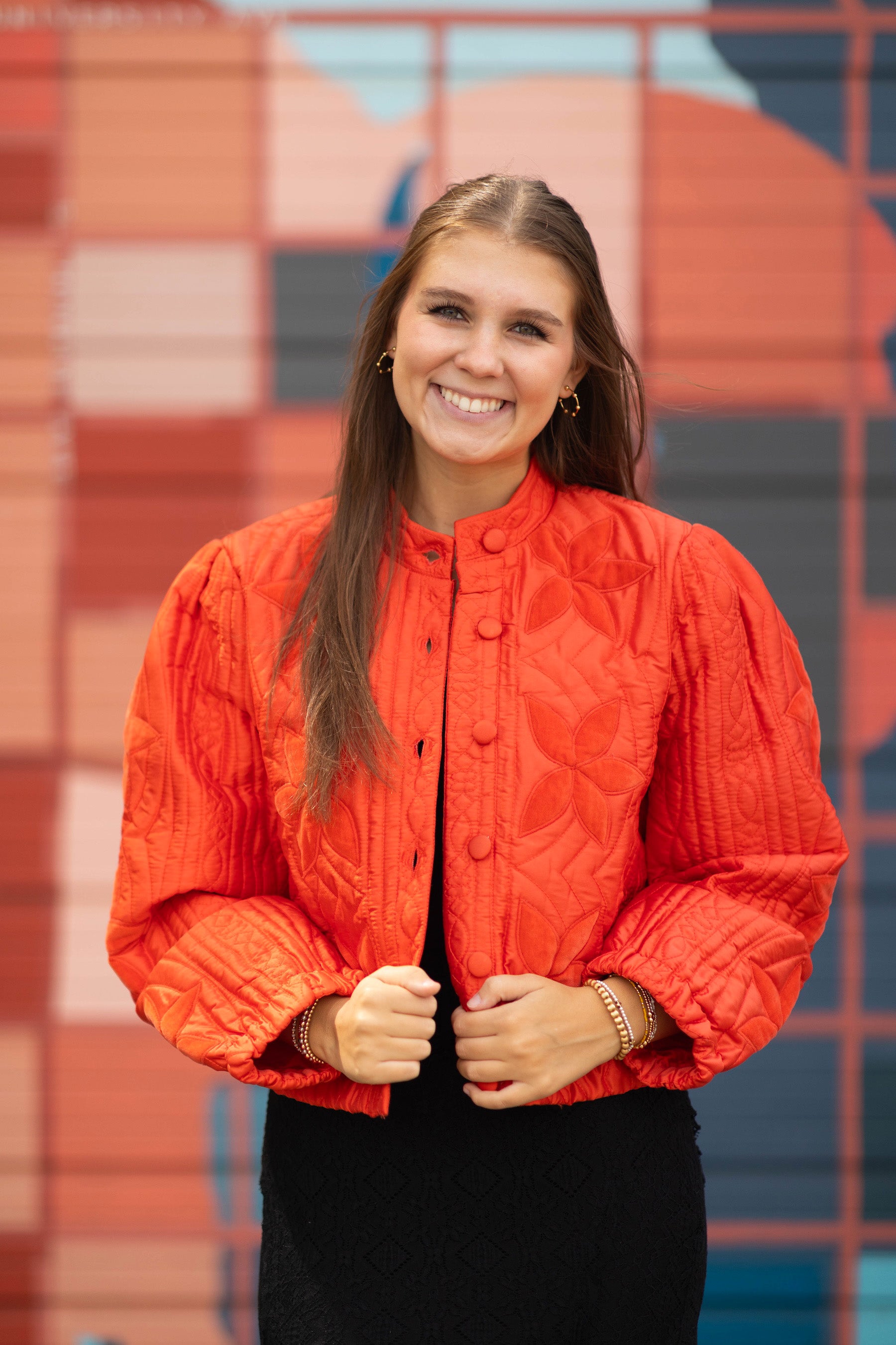 Velvet Flower Quilted Jacket