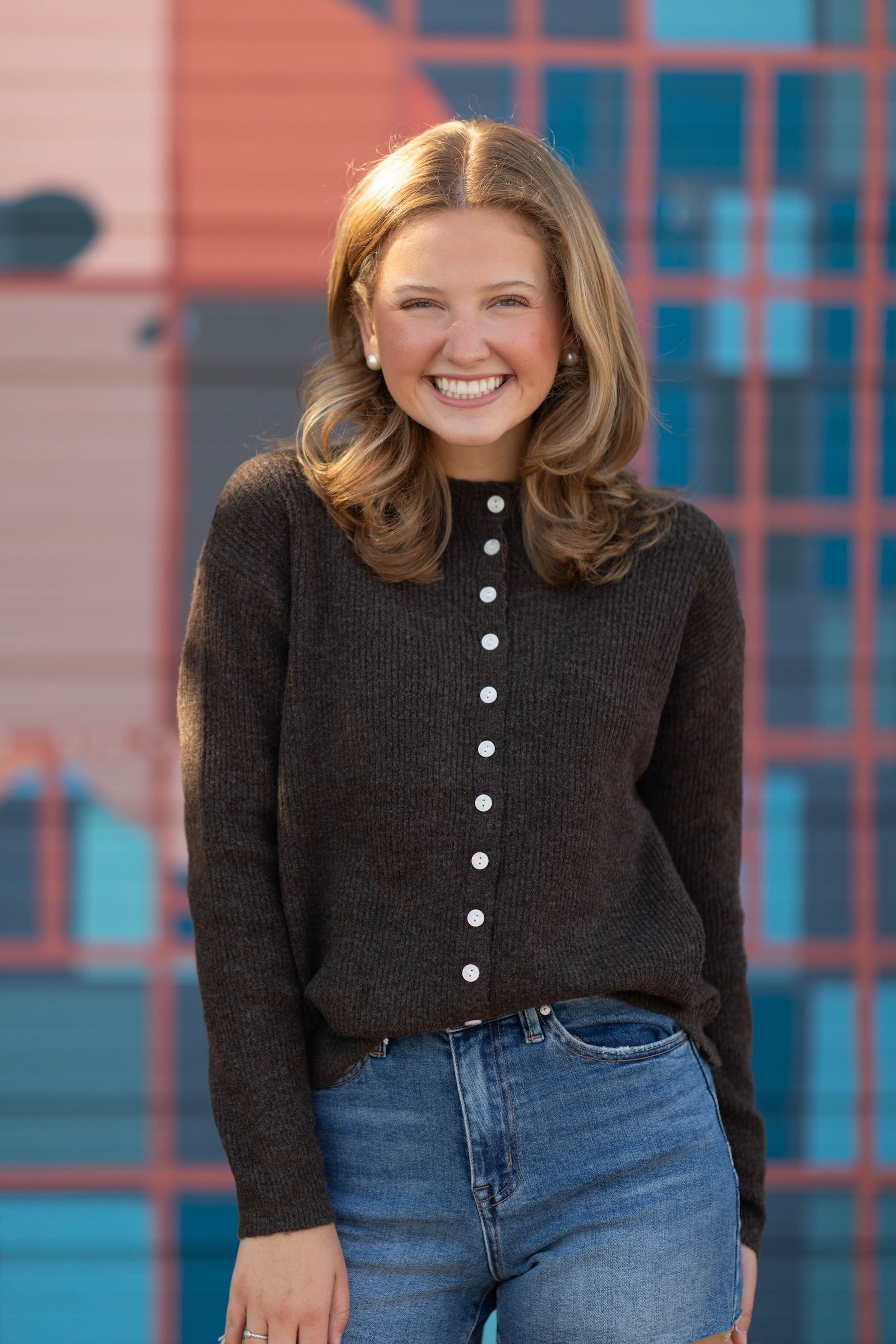 VHEA LONG SLEEVE CREW NECK CARDIGAN