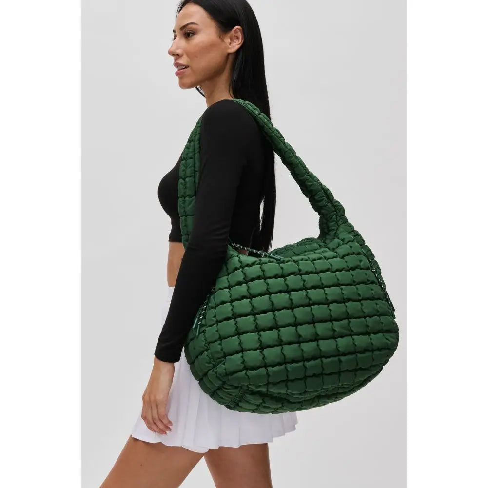Revive Quilted Nylon Bag Emerald