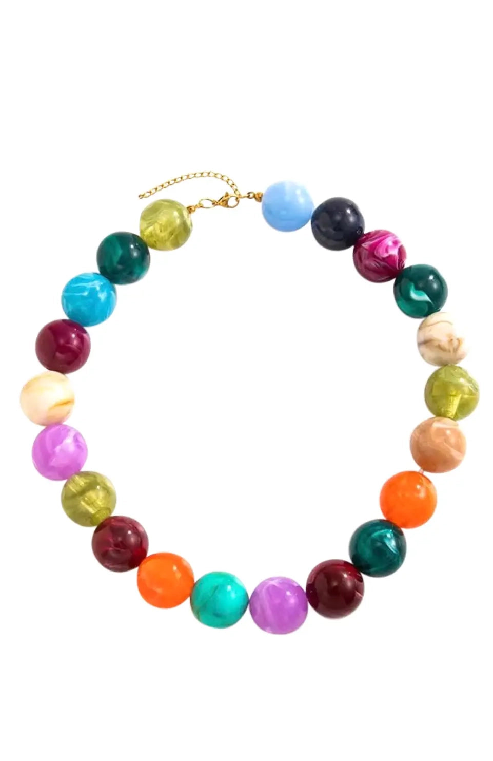 Dora Chunky Beaded Necklace - Fall Multi