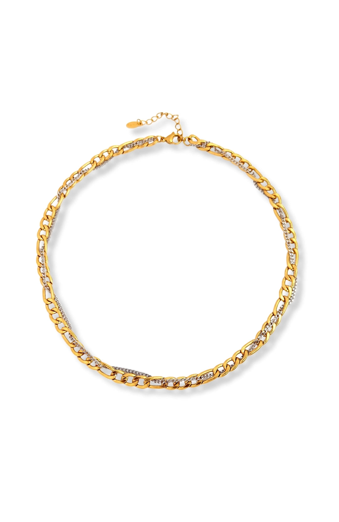 Cubin Double Link Mixed Metal Necklace - Waterproof