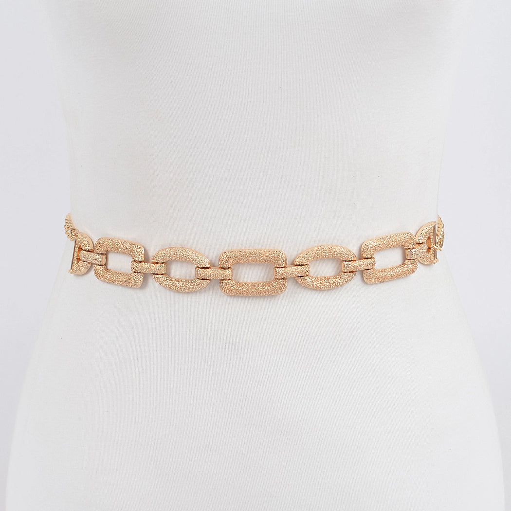 Multi Metal Chain Belt - Gold