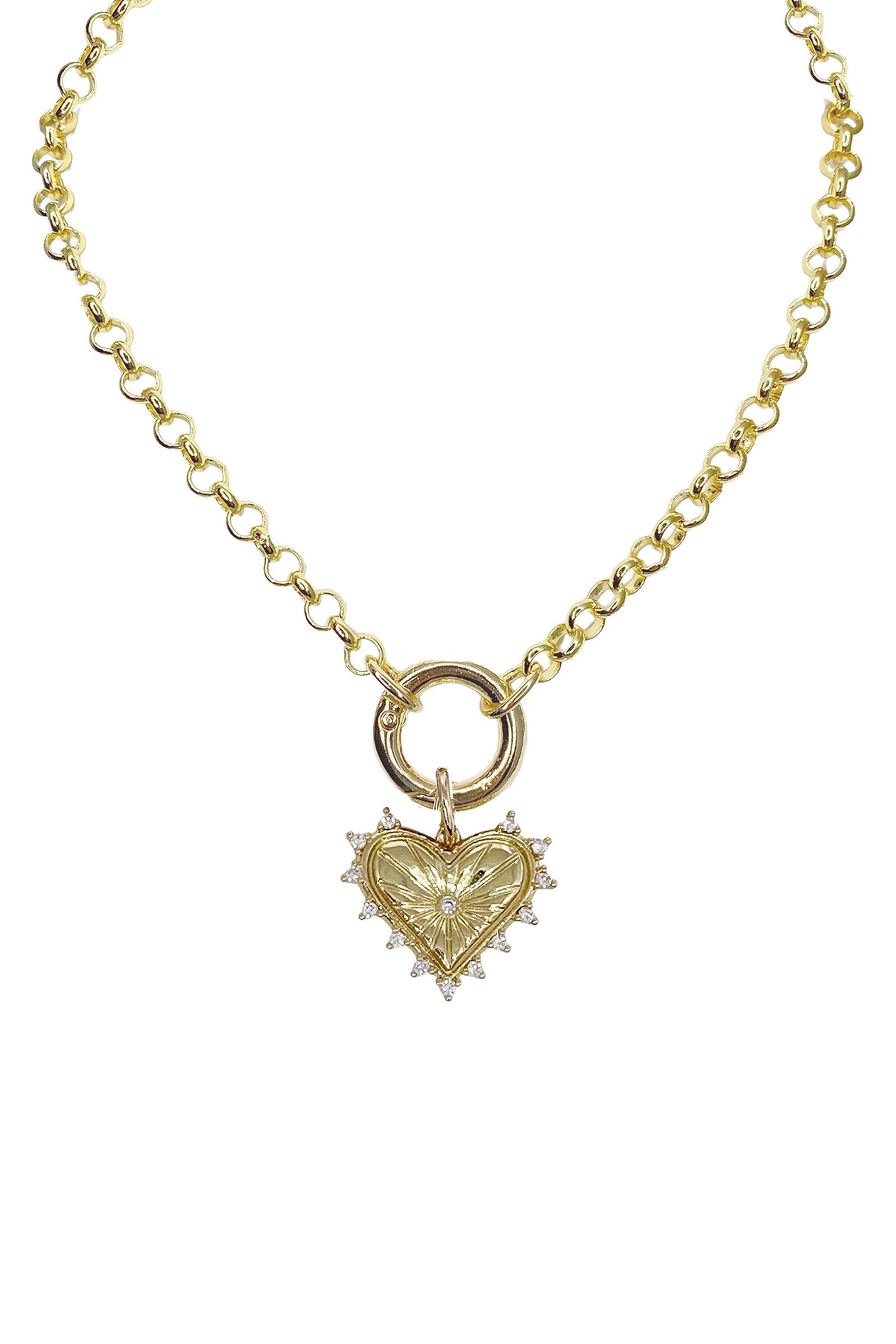 Sarah Diamond Style Heart Necklace