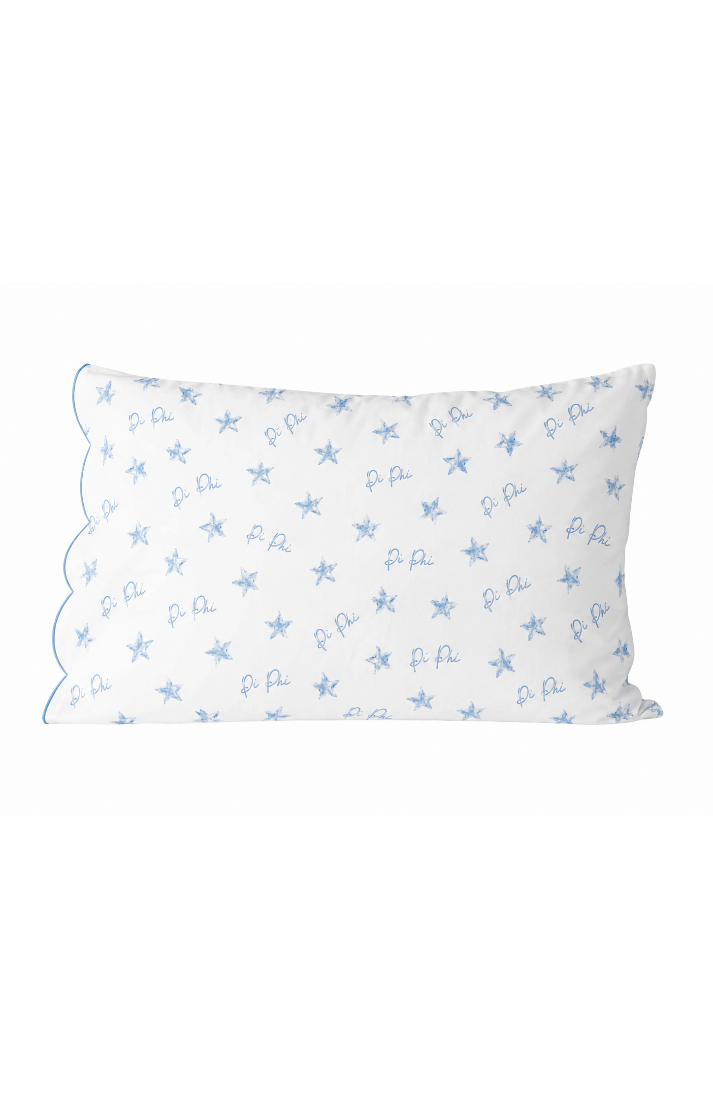 Cotton Scalloped Pillowcase - Pi Beta Phi