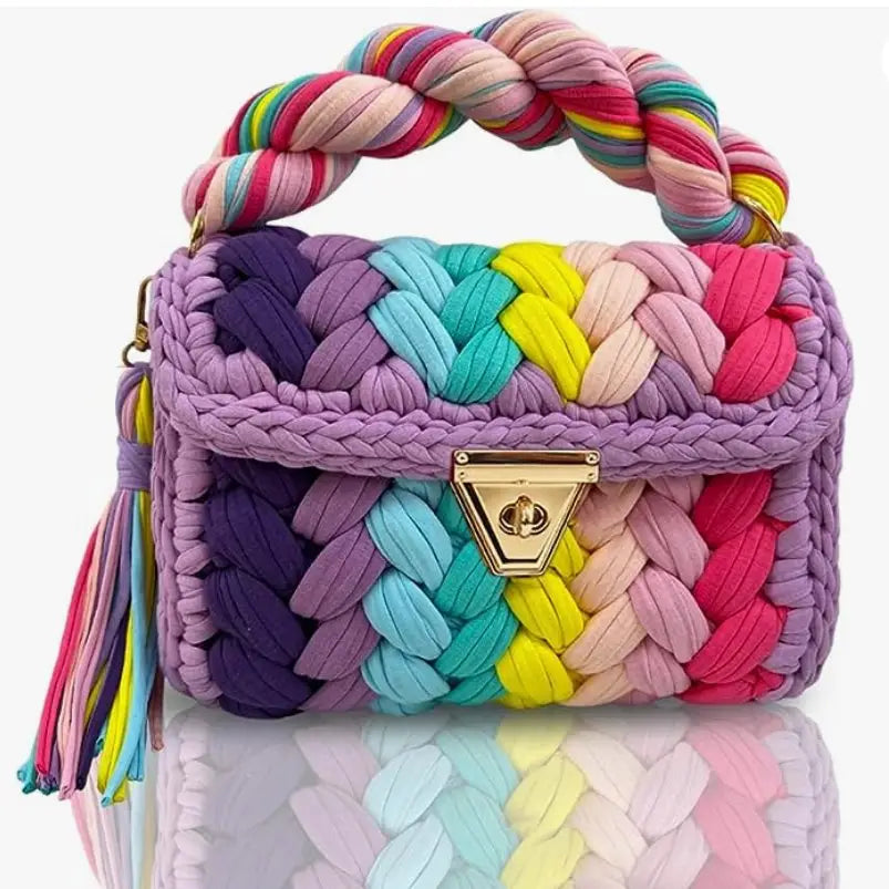 Evening Crochet Clutch Multi Color