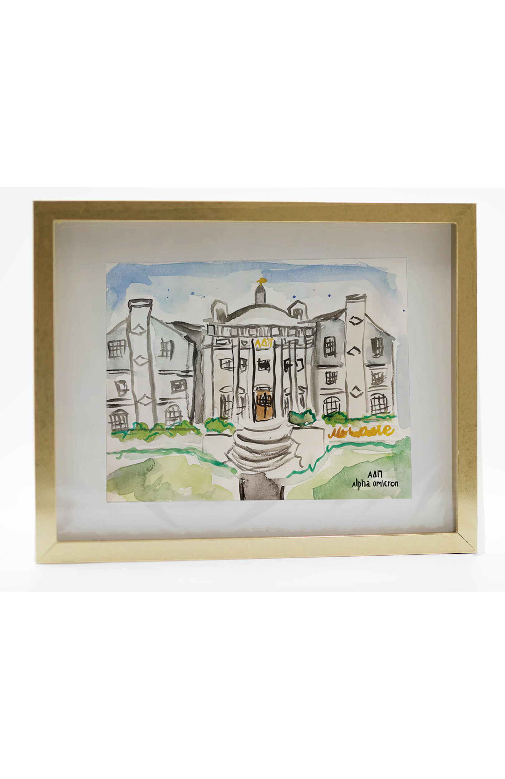 Alpha Delta Pi House Portrait & Frame