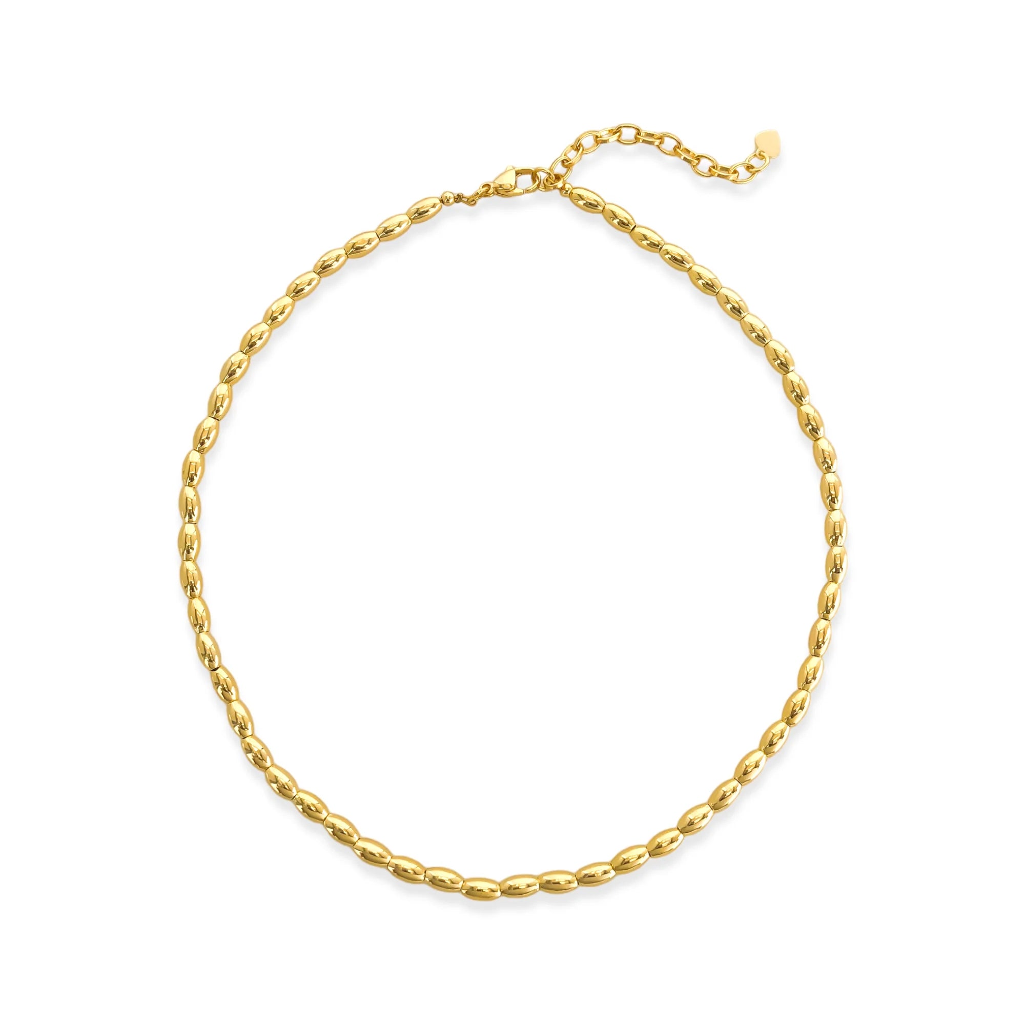 Rice Bead Gold Necklace