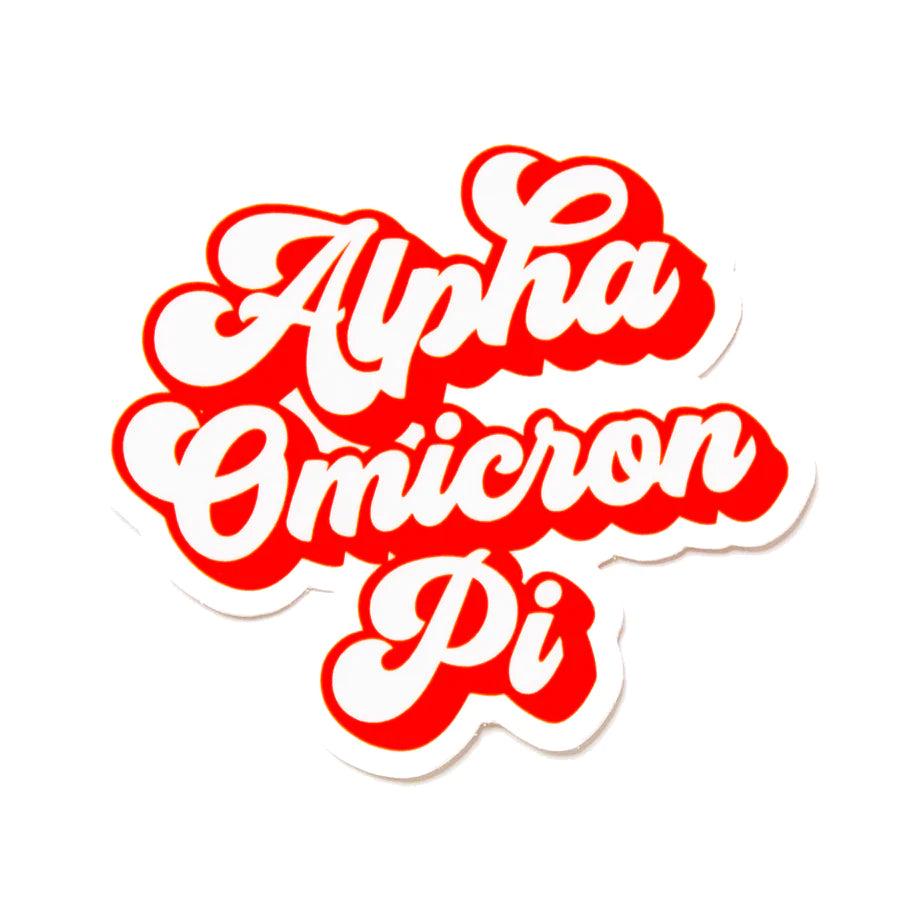Alpha Omicron Pi Retro Decal