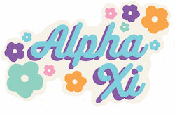 Alpha Xi Delta Flower Child Decal