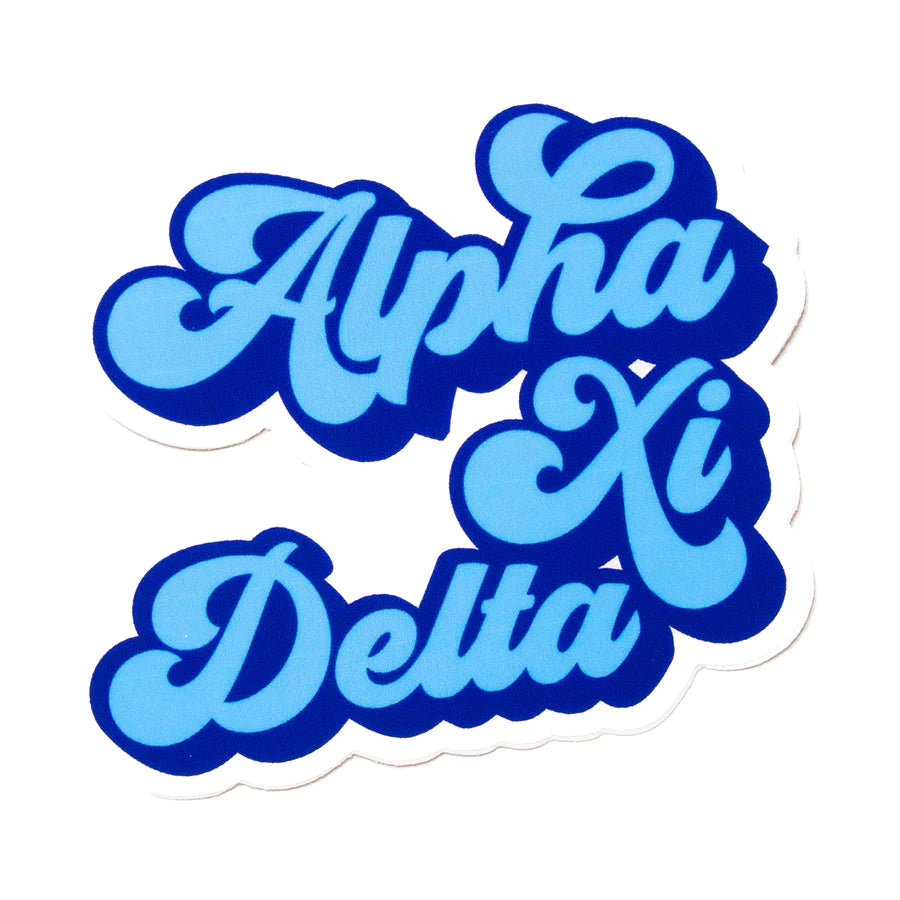 Alpha Xi Delta Retro Decal