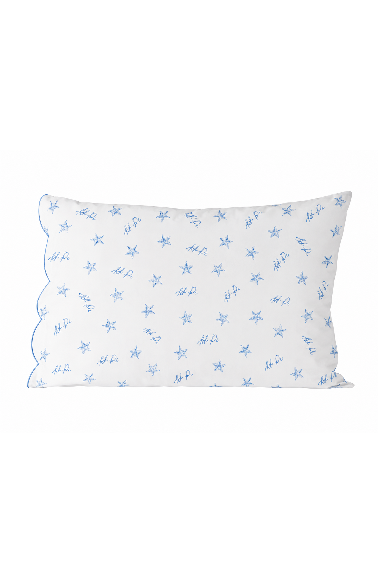Cotton Scalloped Pillowcase - Alpha Delta Pi