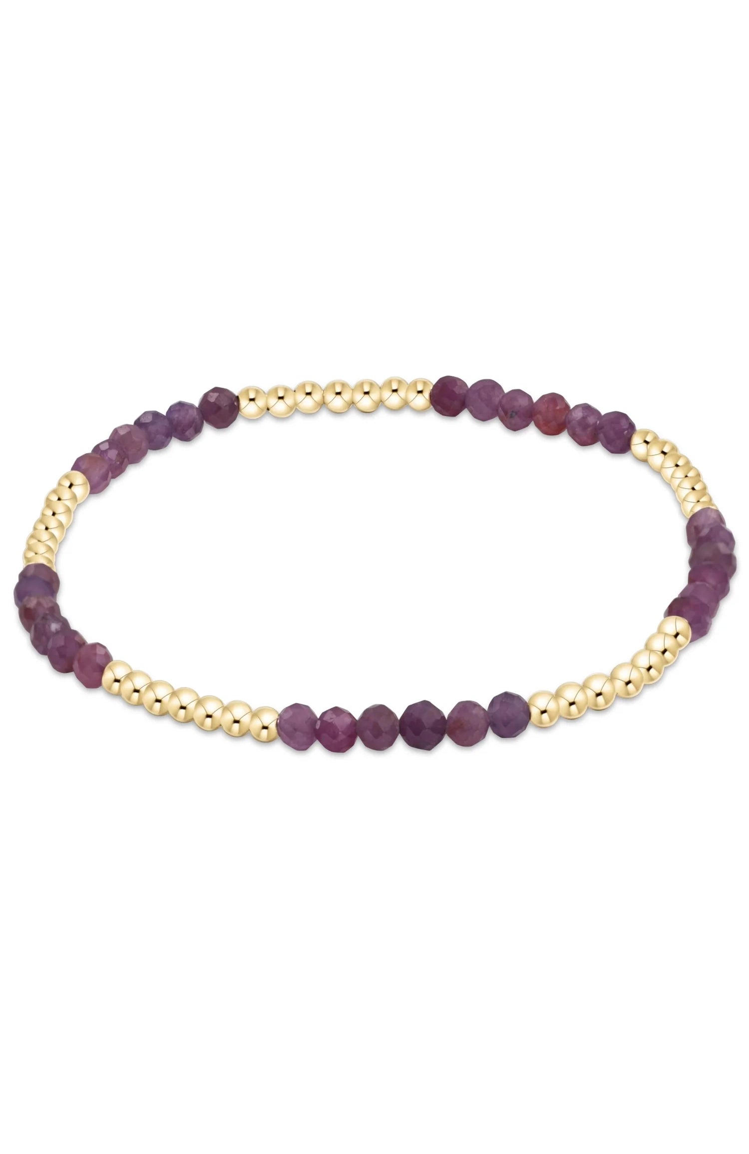 Blissful Pattern 2.5mm Bead Bracelet - Ruby