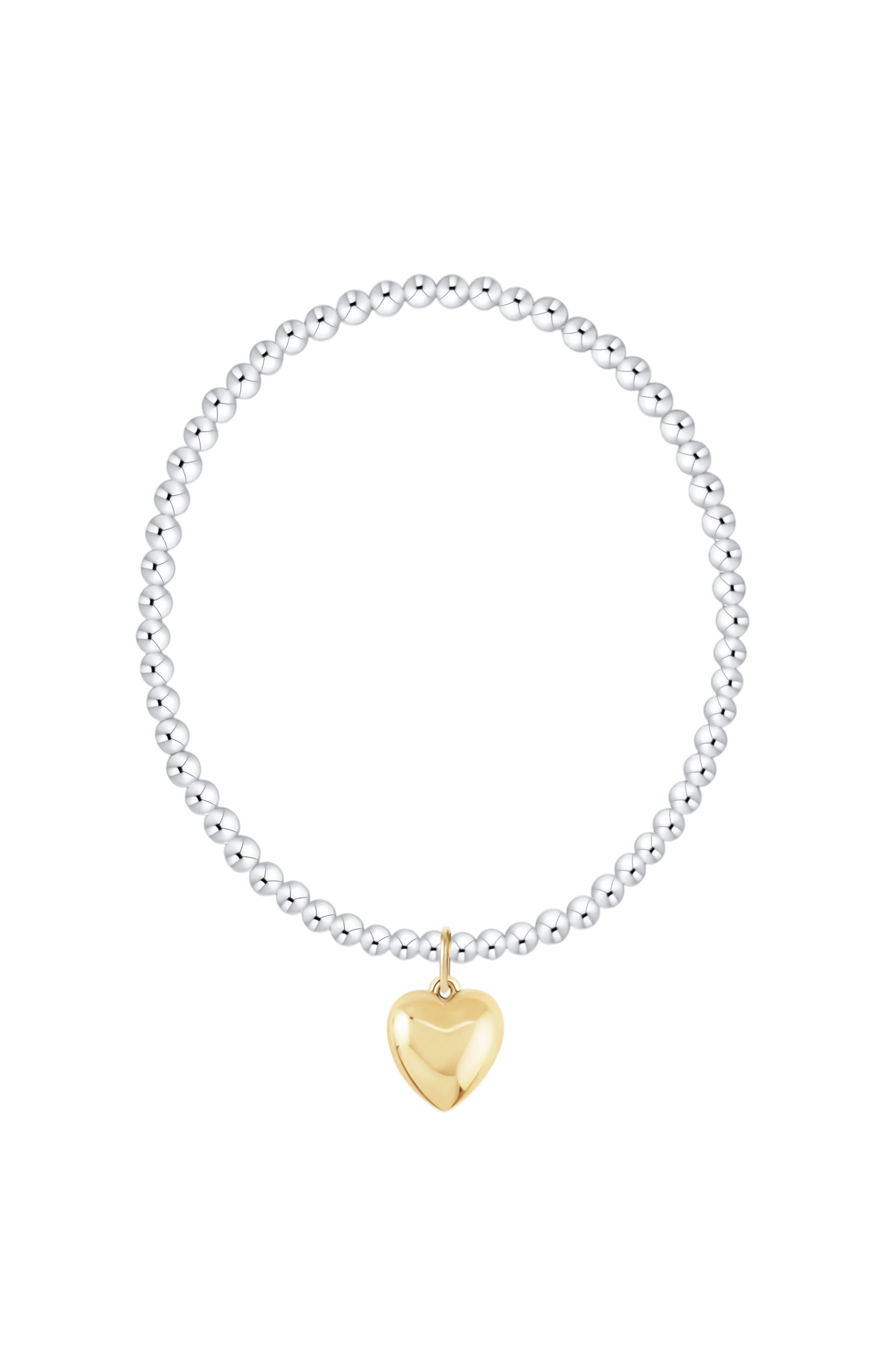 Classic Mixed Metal 3mm Bracelet - Love Plush Gold Charm