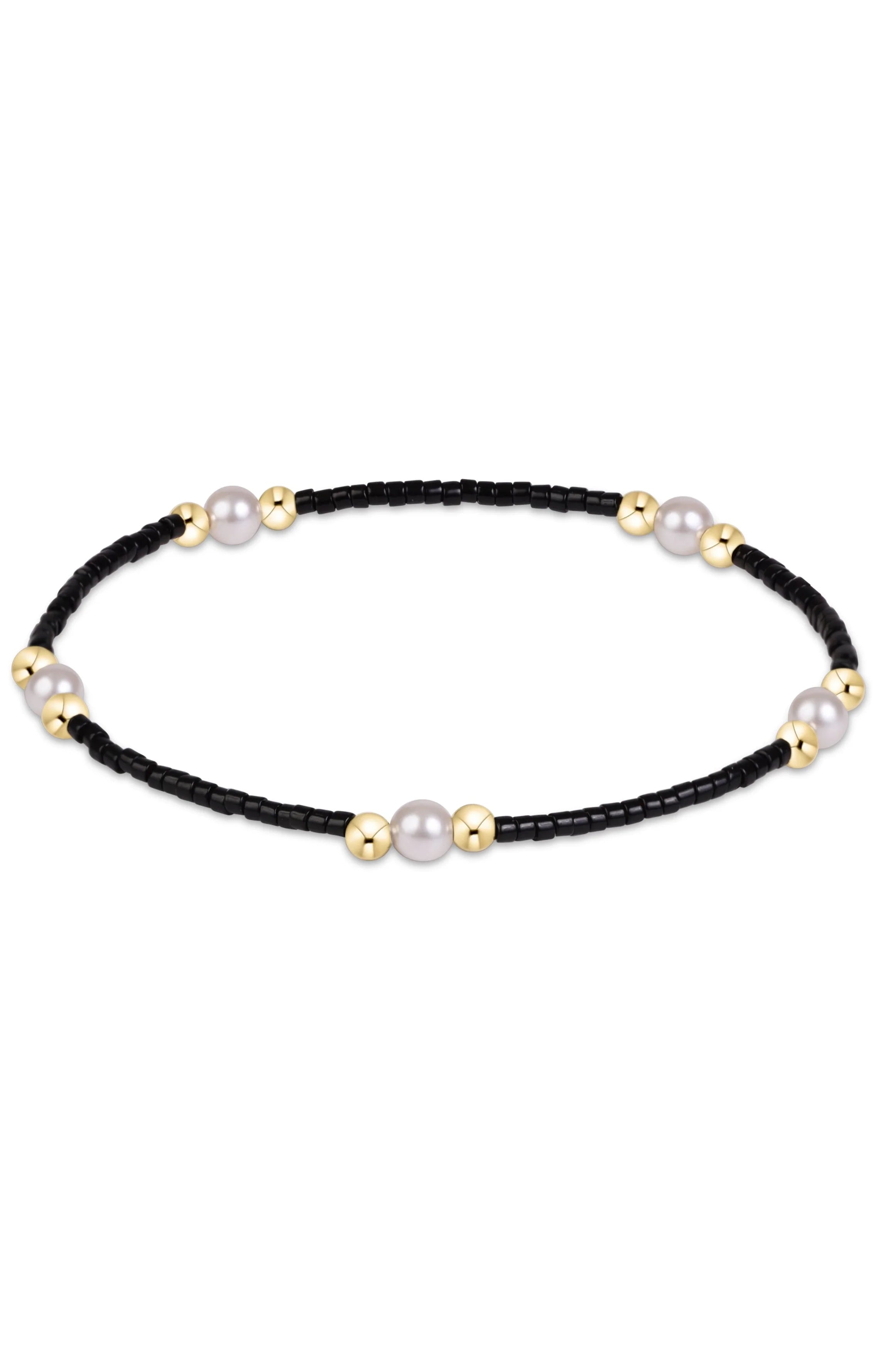 Gameday Hope Purpose Pearl Bracelet - Black