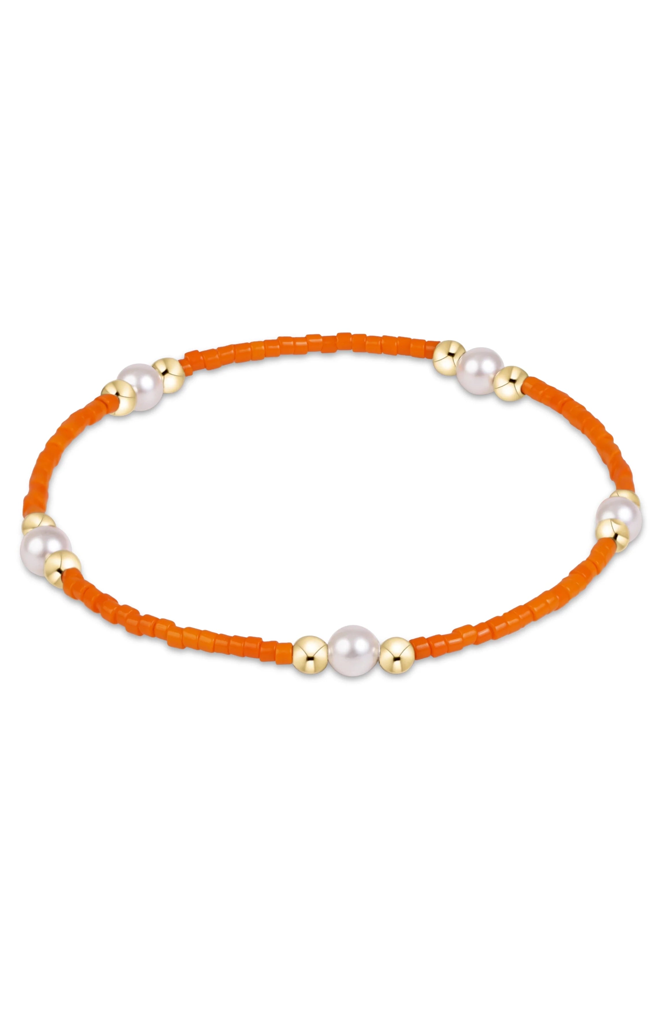 Gameday Hope Purpose Pearl Bracelet - Orange