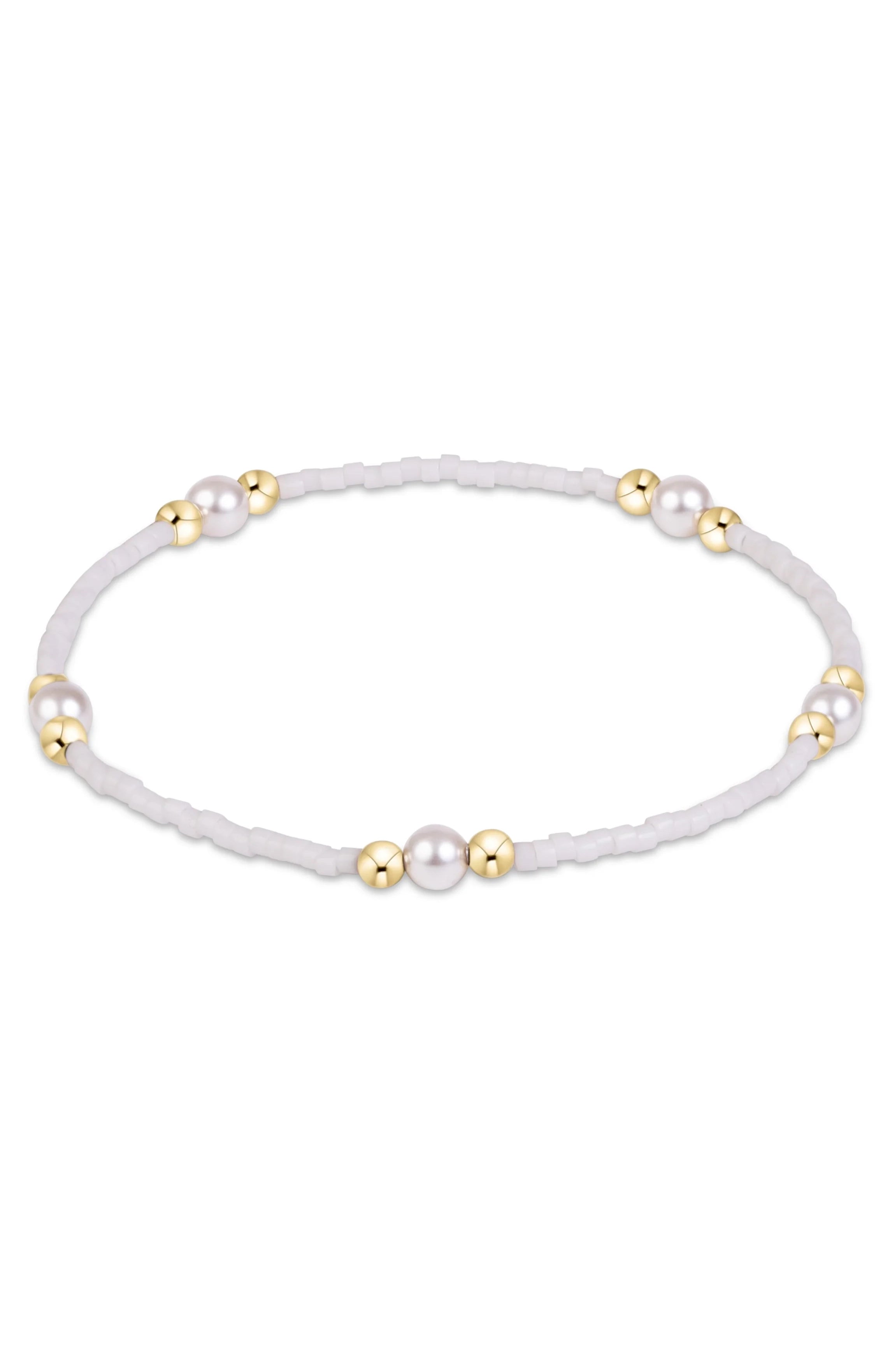 Gameday Hope Purpose Pearl Bracelet - White