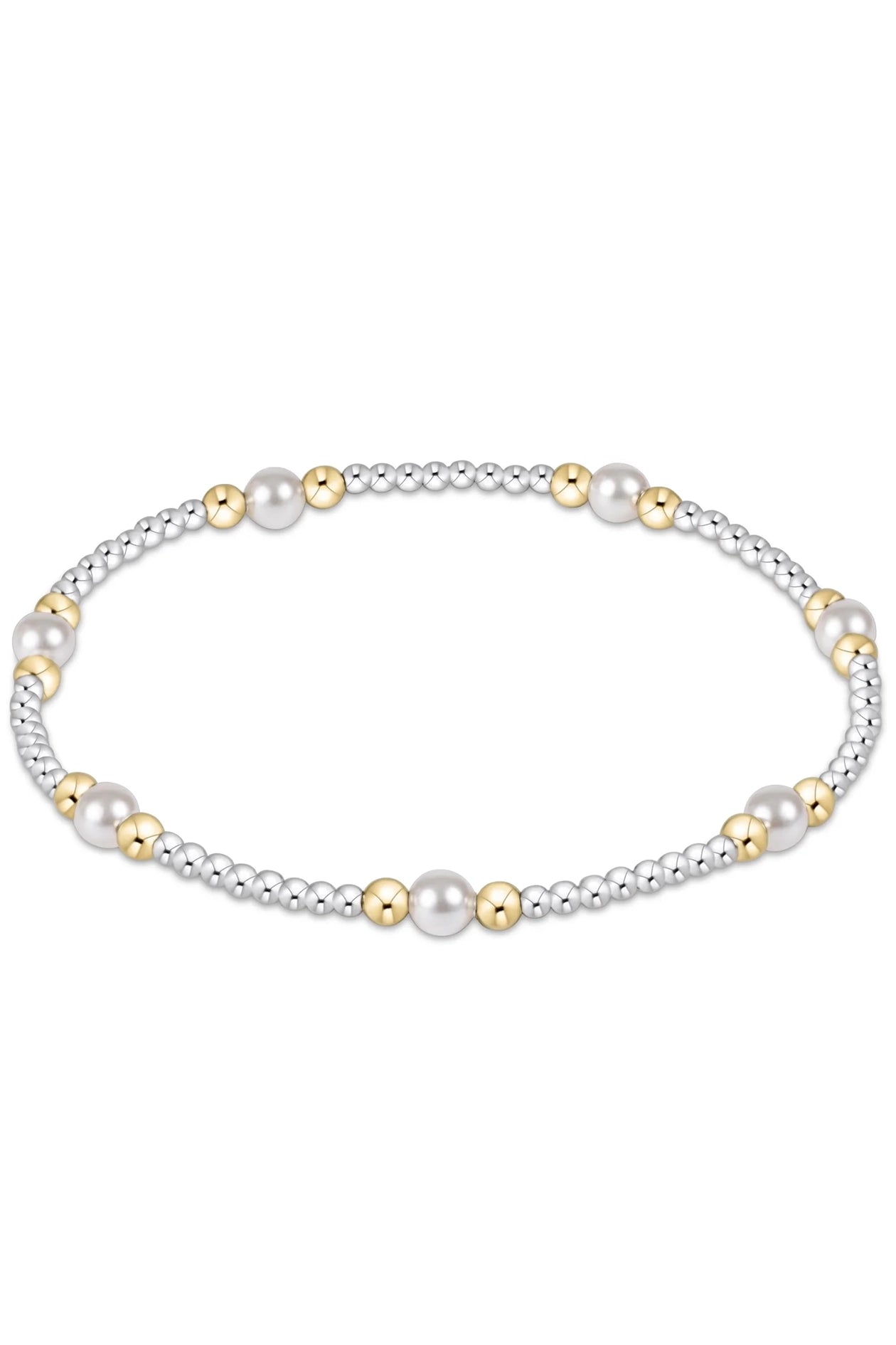 Purpose Pearl 4mm Bead Bracelet - Mixed Metal