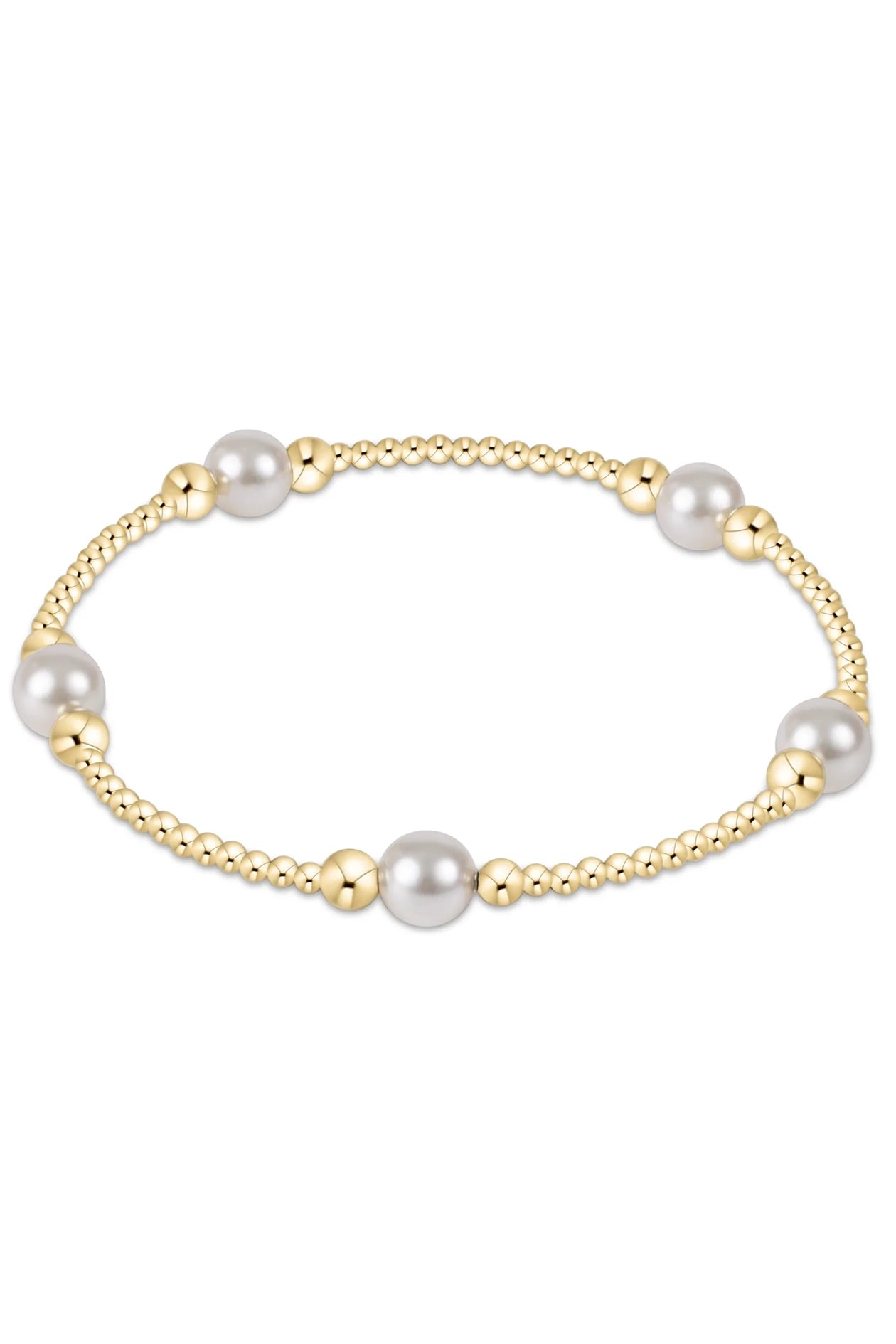 Purpose Pearl 6mm Bead Bracelet - Gold