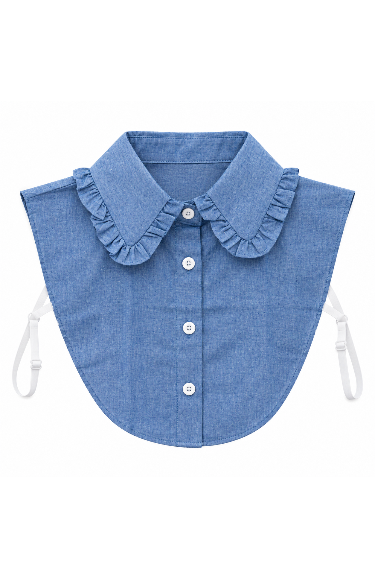 Denim Ruffle Collar