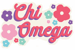 Chi Omega Flower Child Decal