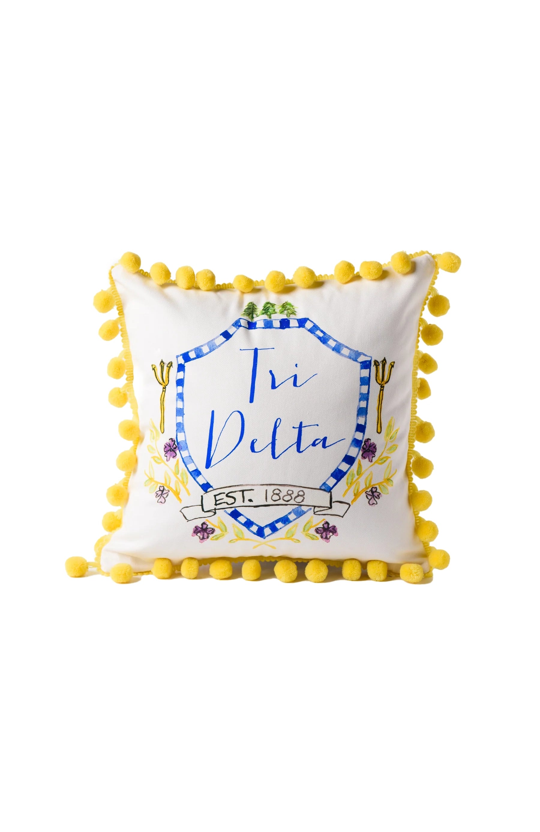 Delta Delta Delta Pom Pillow
