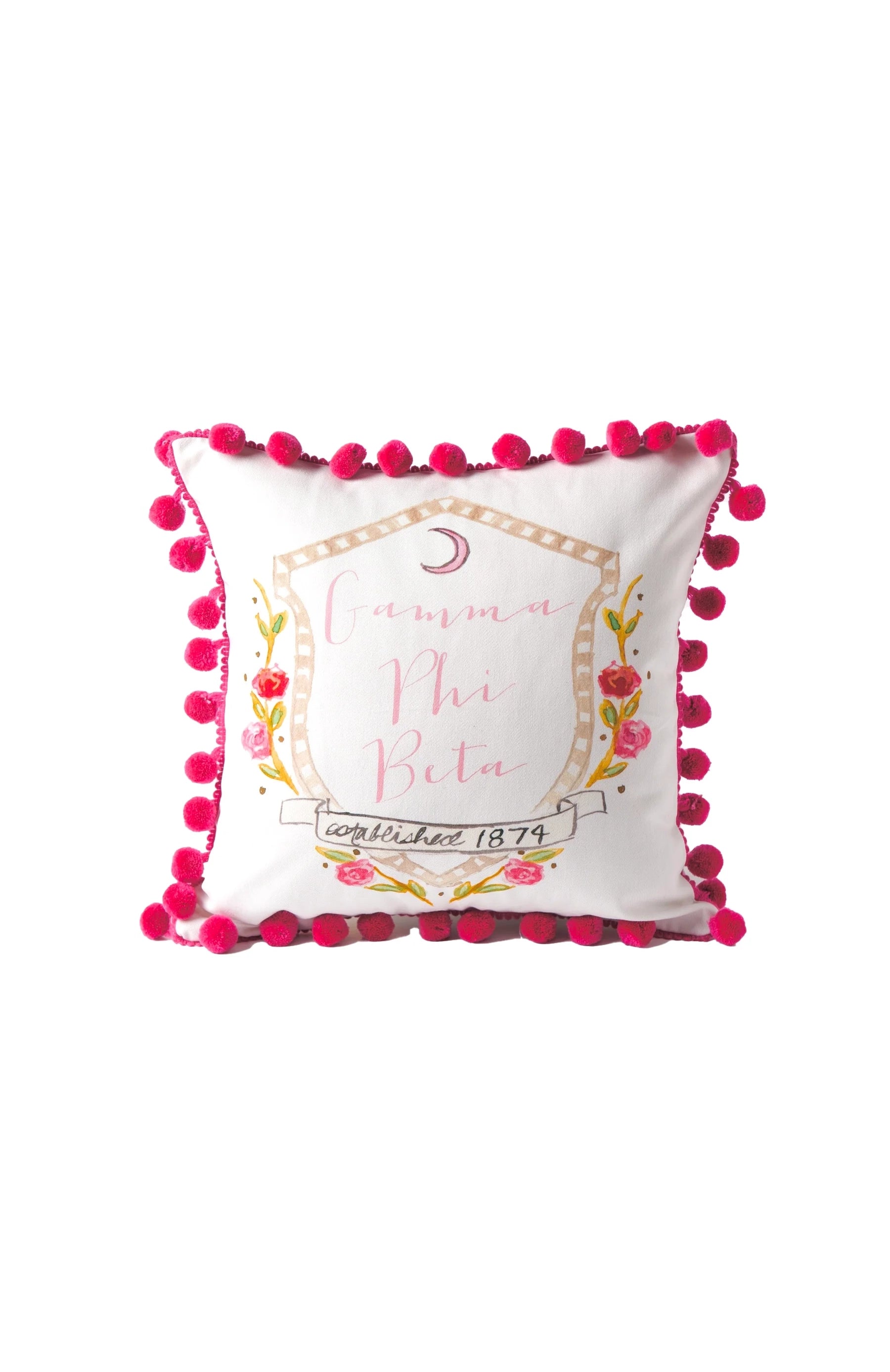 Gamma Phi Beta Pom Pillow