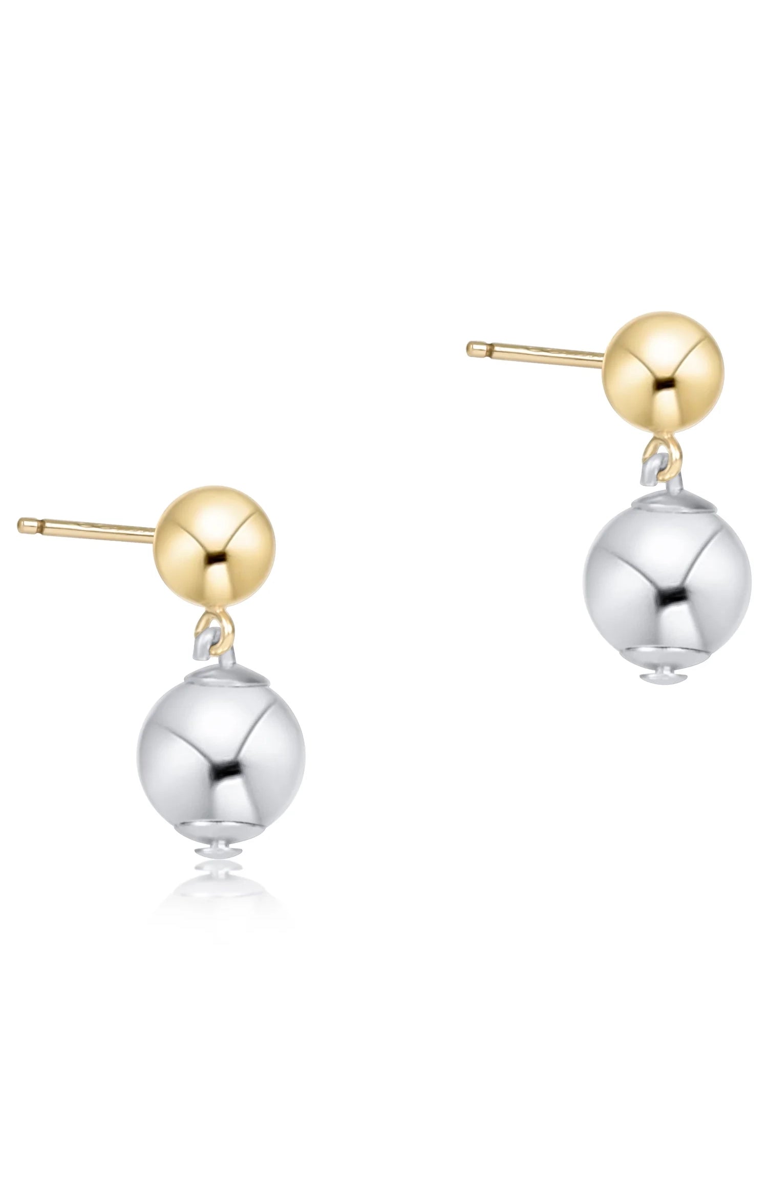 Classic 10mm Ball Drop Stud - Mixed Metal