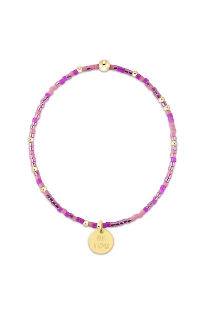 egirl Hope Unwritten Bracelet - Back To The Fuchsia Small Gold Disc