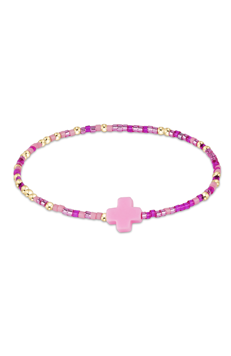 egirl Hope Unwritten Signature Cross Bracelet - Back To The Fuchsia