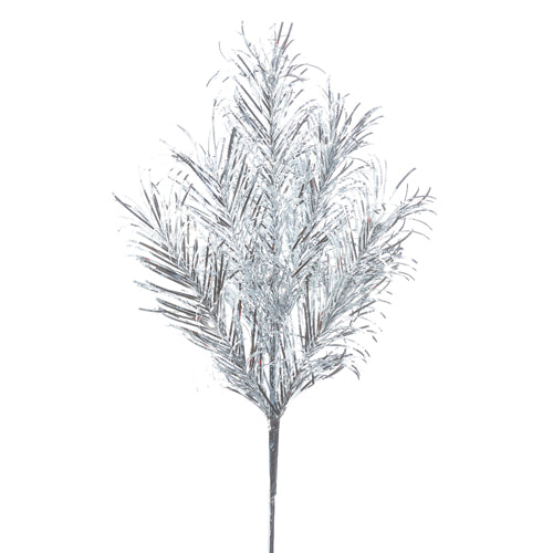 28" Silver Tinsel Spray