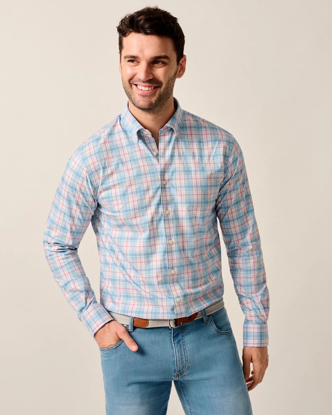 Everyday Performance Button Down Shirt - Lanes Plaid