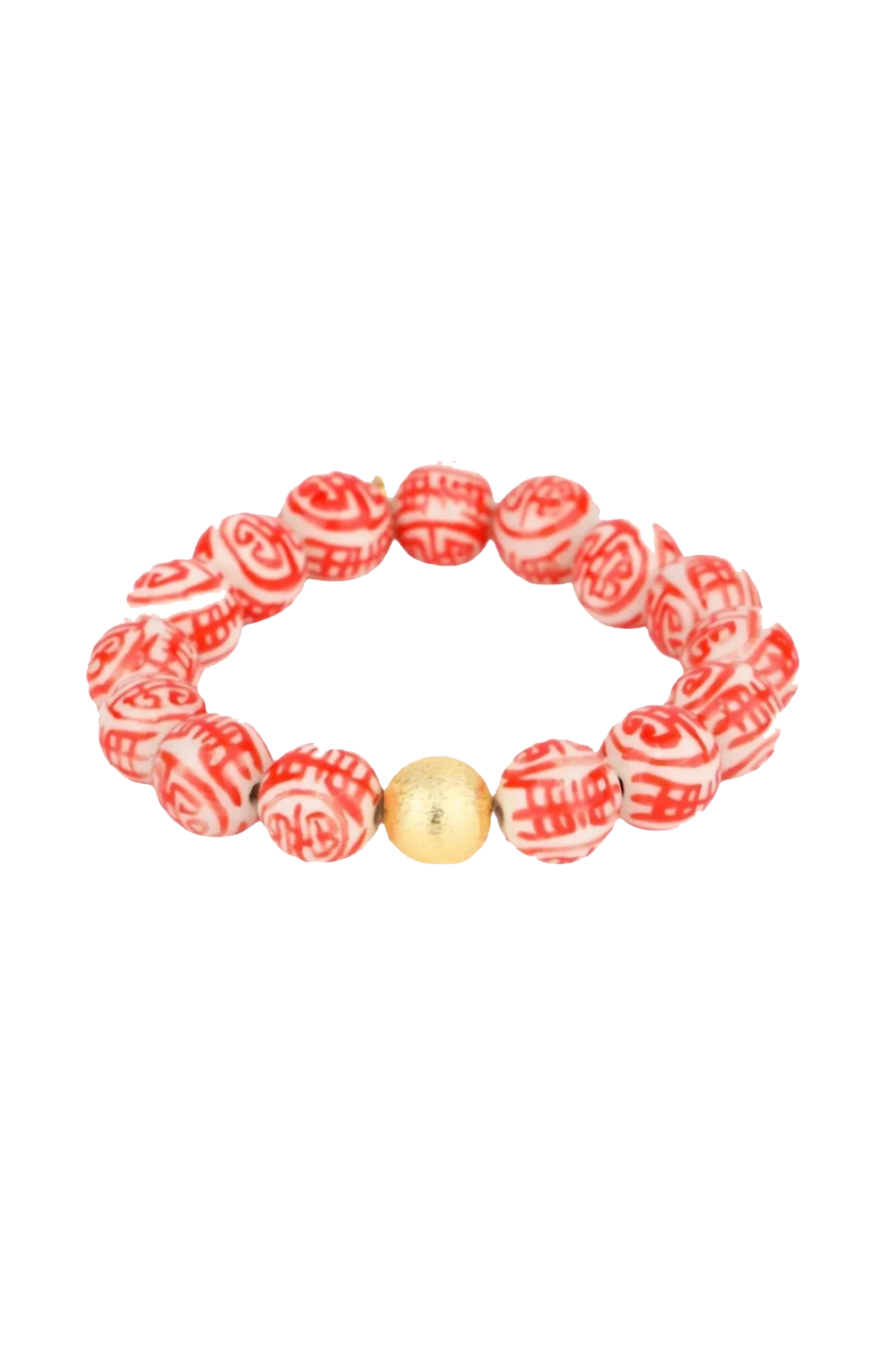 Porcelain Beaded Bracelet-Flame