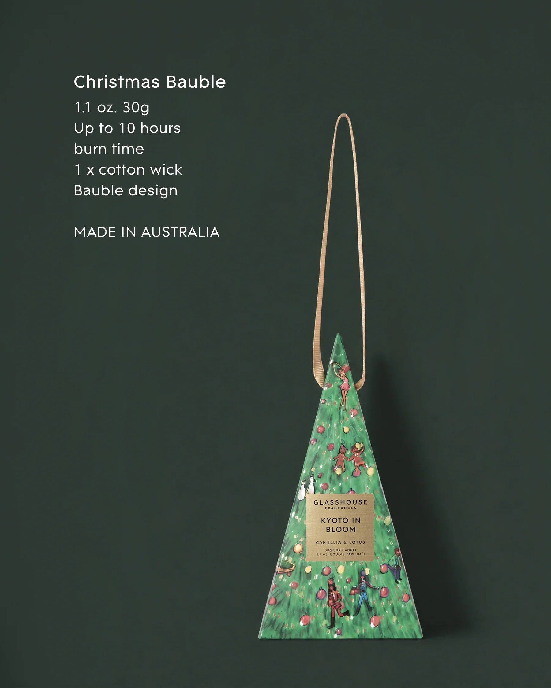 1.06 oz. Christmas Bauble Candle - Kyoto In Bloom