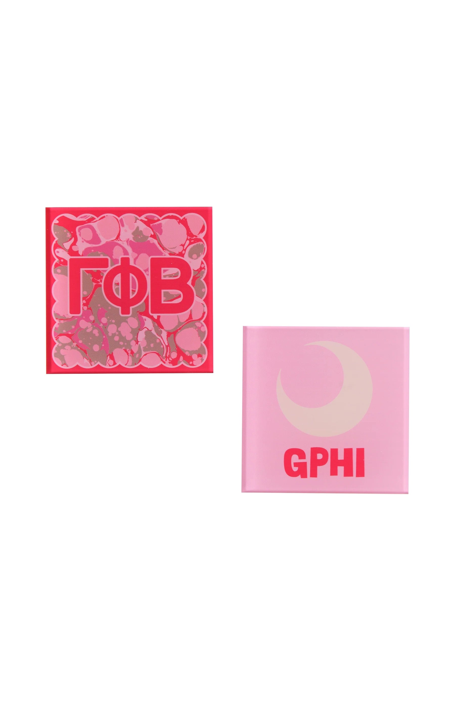 Sorority Reversible Acrylic Marbled Coaster - Gamma Phi  Beta