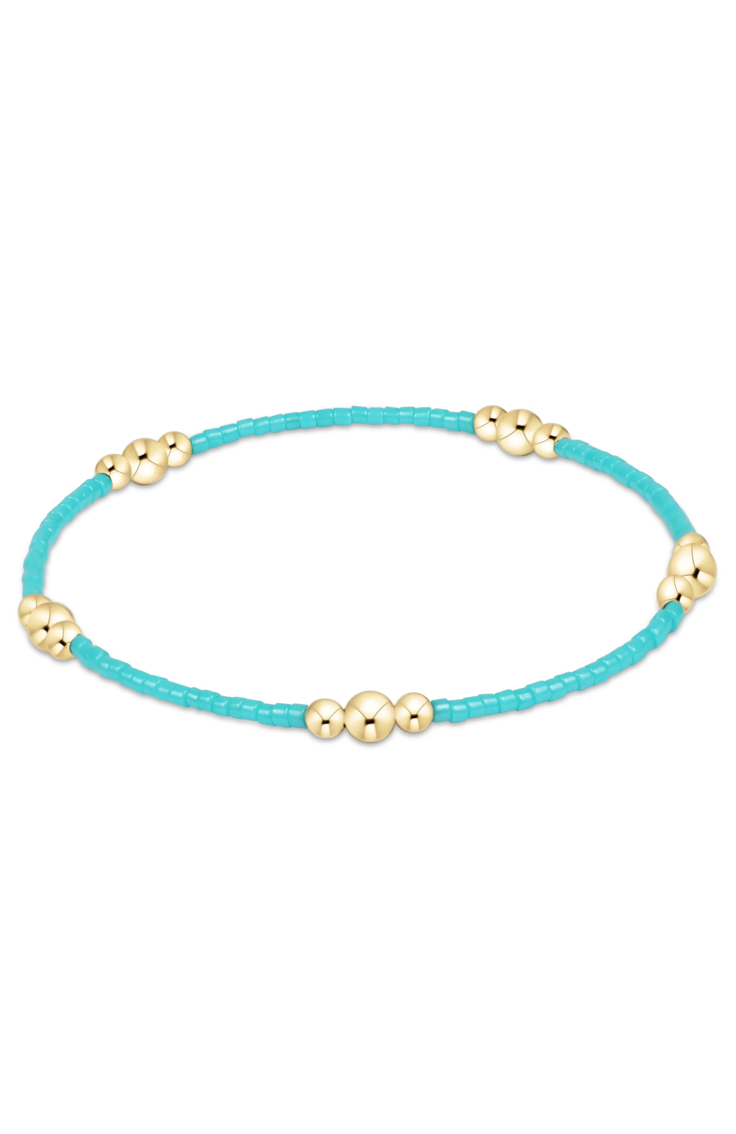 Hope Purpose Gold Bracelet - Turquoise