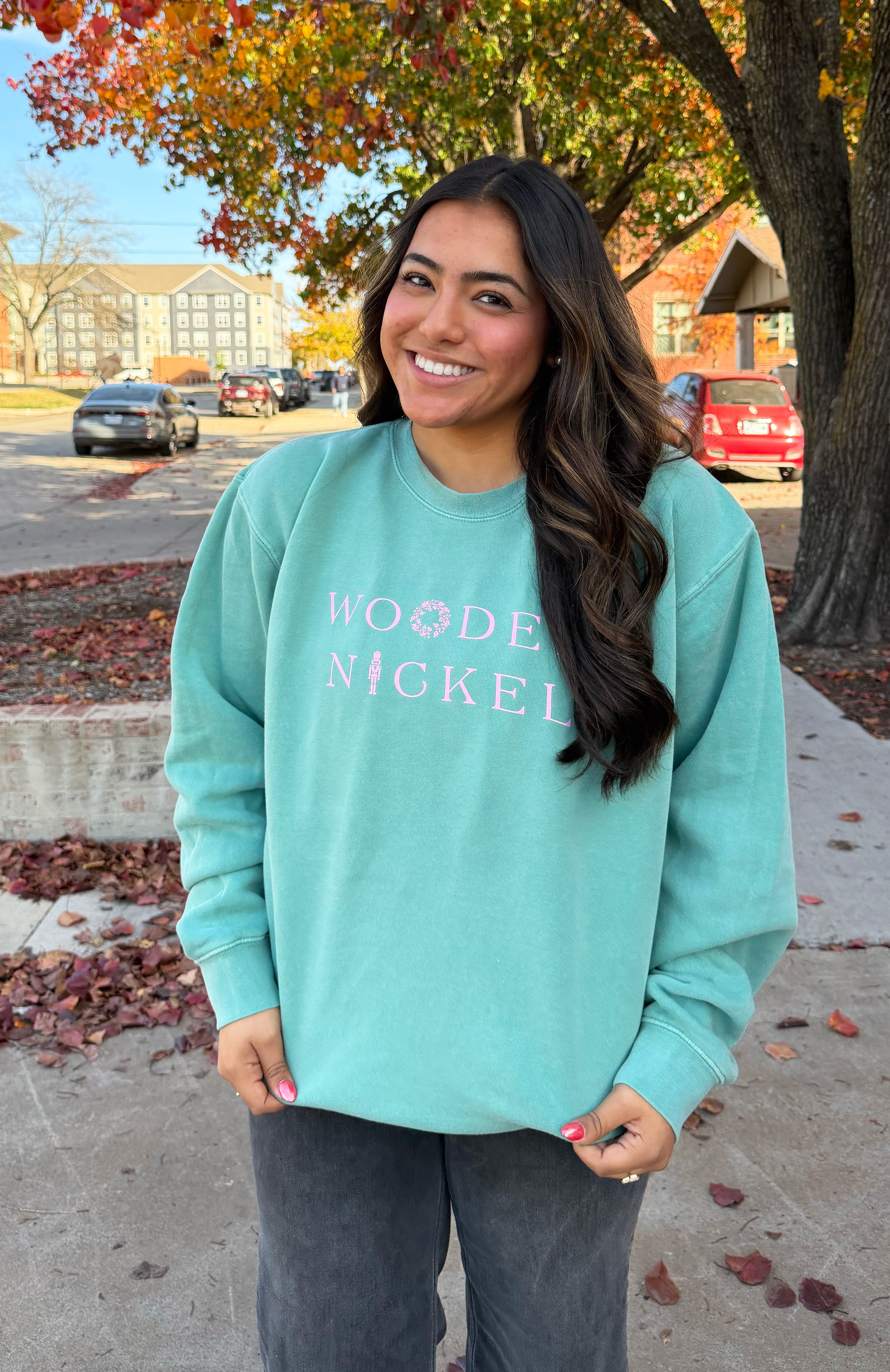 Wooden Nickel Holiday Reversible Sweatshirt