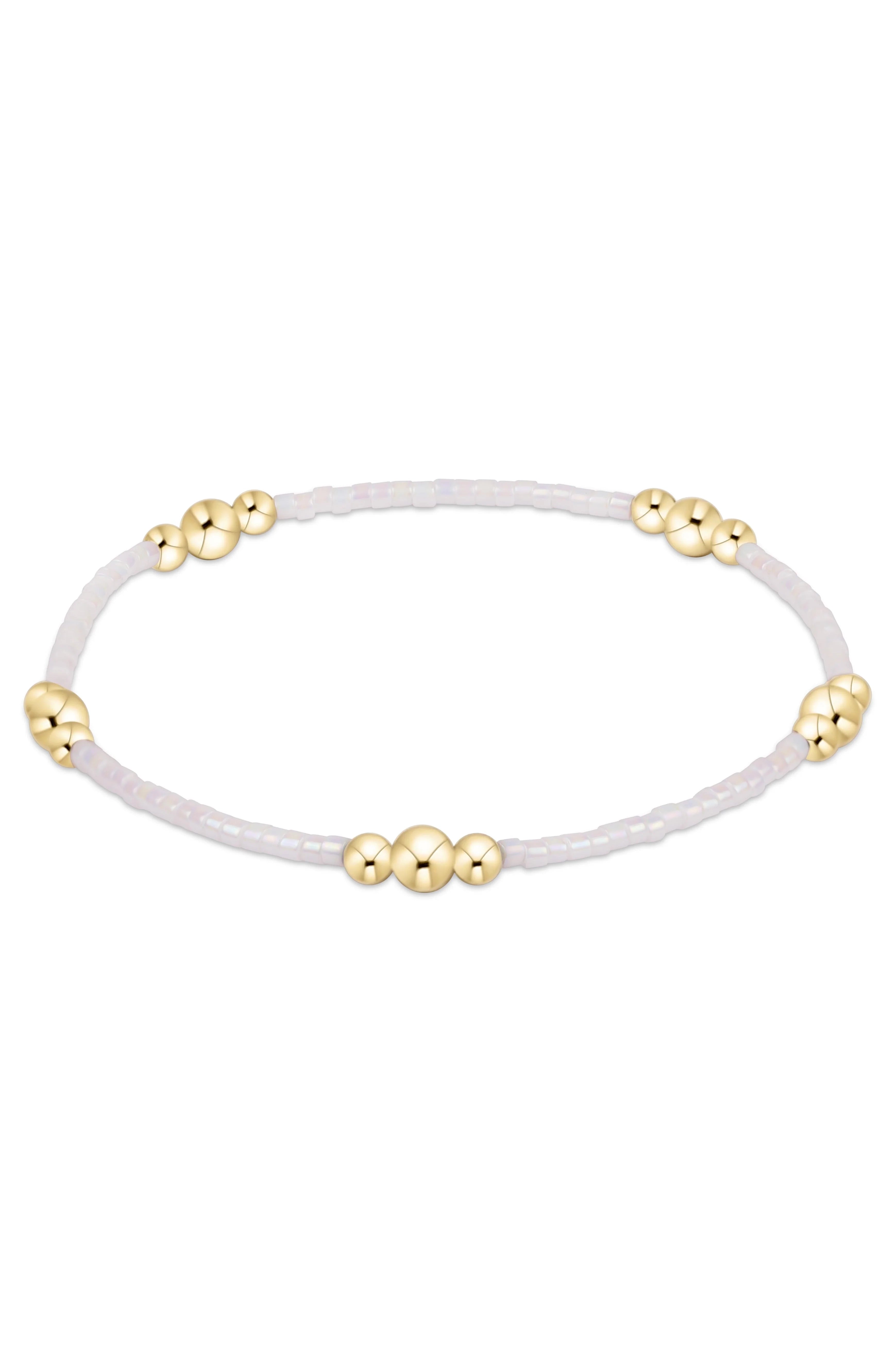 Hope Purpose Gold Bracelet - Silky White