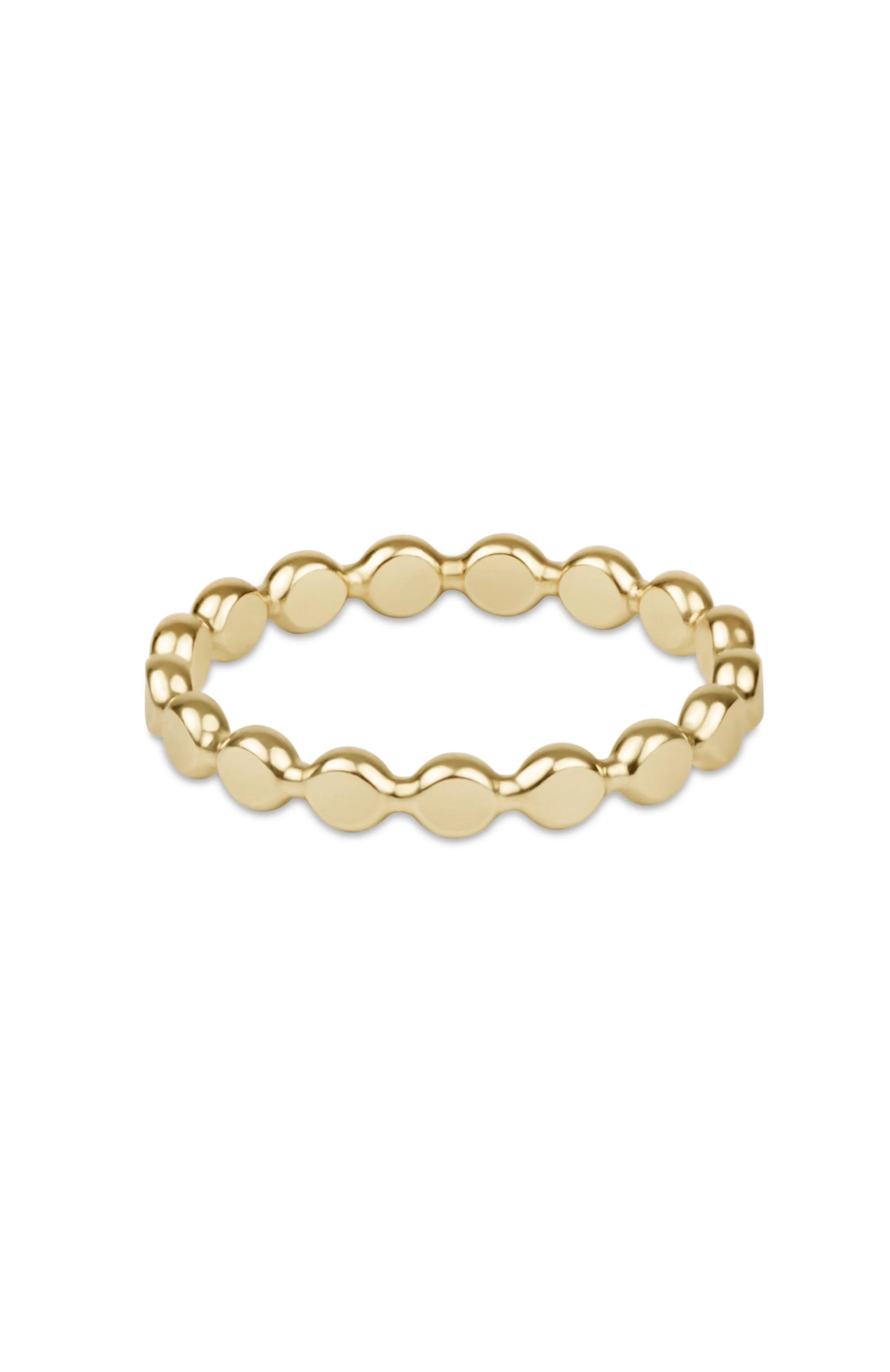 Classic Gold 2.5mm Beaded Disc Ring