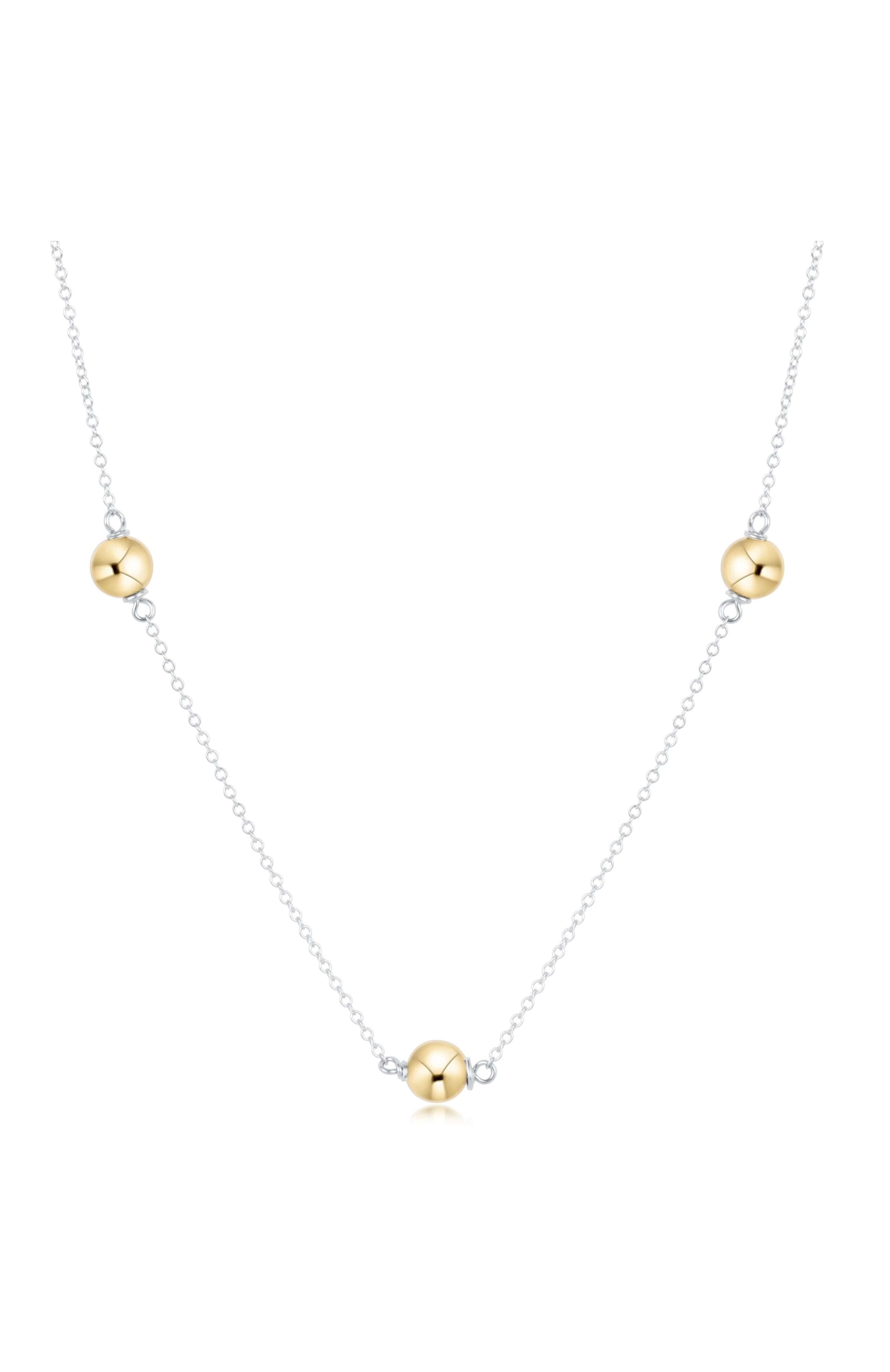 17" Choker Simplicity Chain Mixed Metal - Classic Gold 6mm