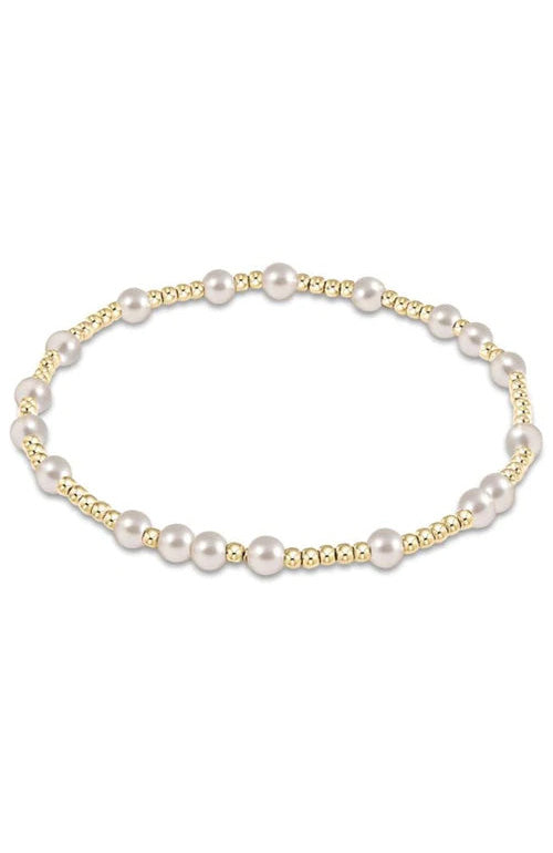 EGIRL HOPE UNWRITTEN 4MM BEAD BRACELET - PEARL