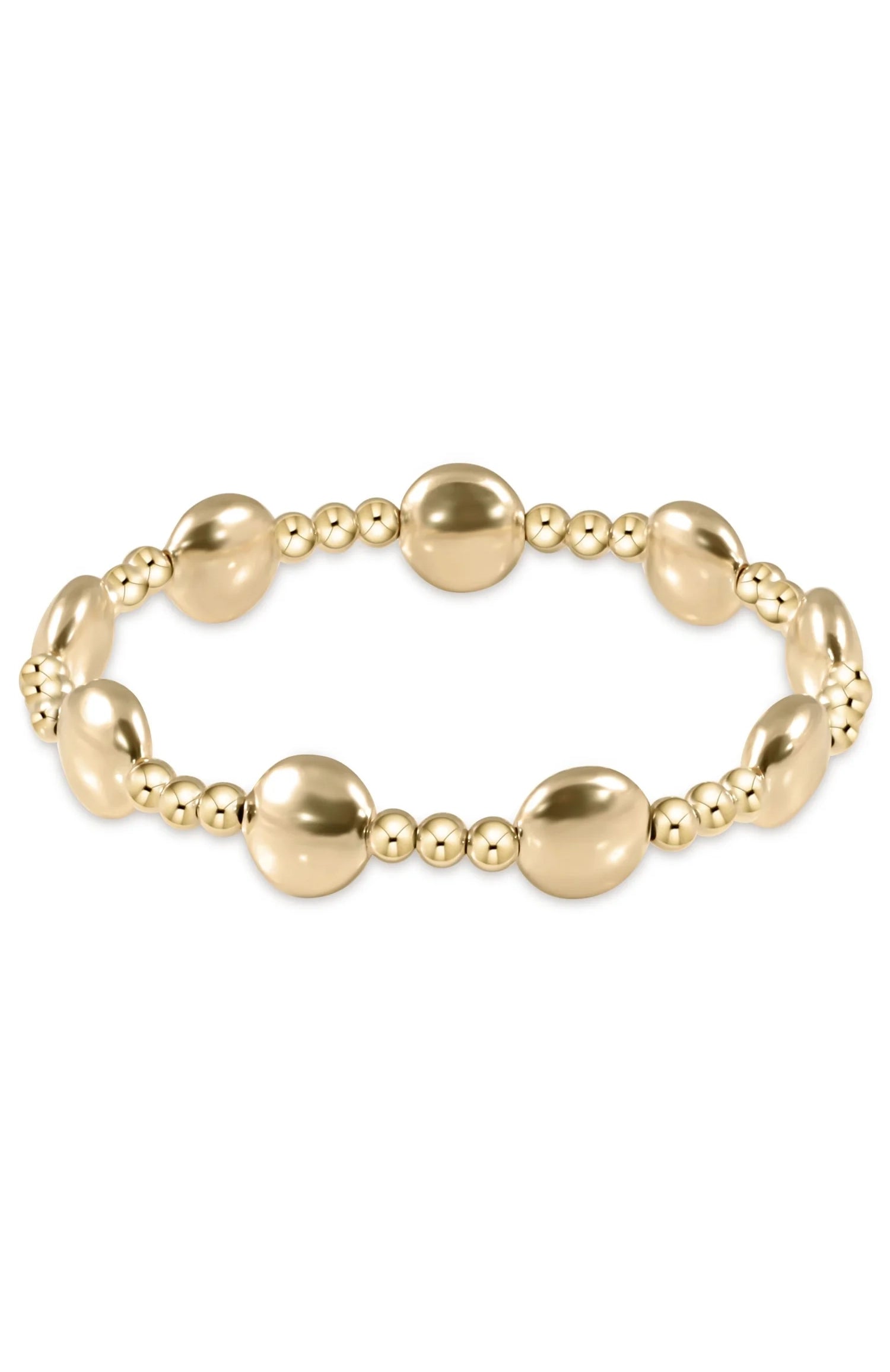 enewton Extends - Honesty Gold Sincerity Pattern 10mm Bead Bracelet