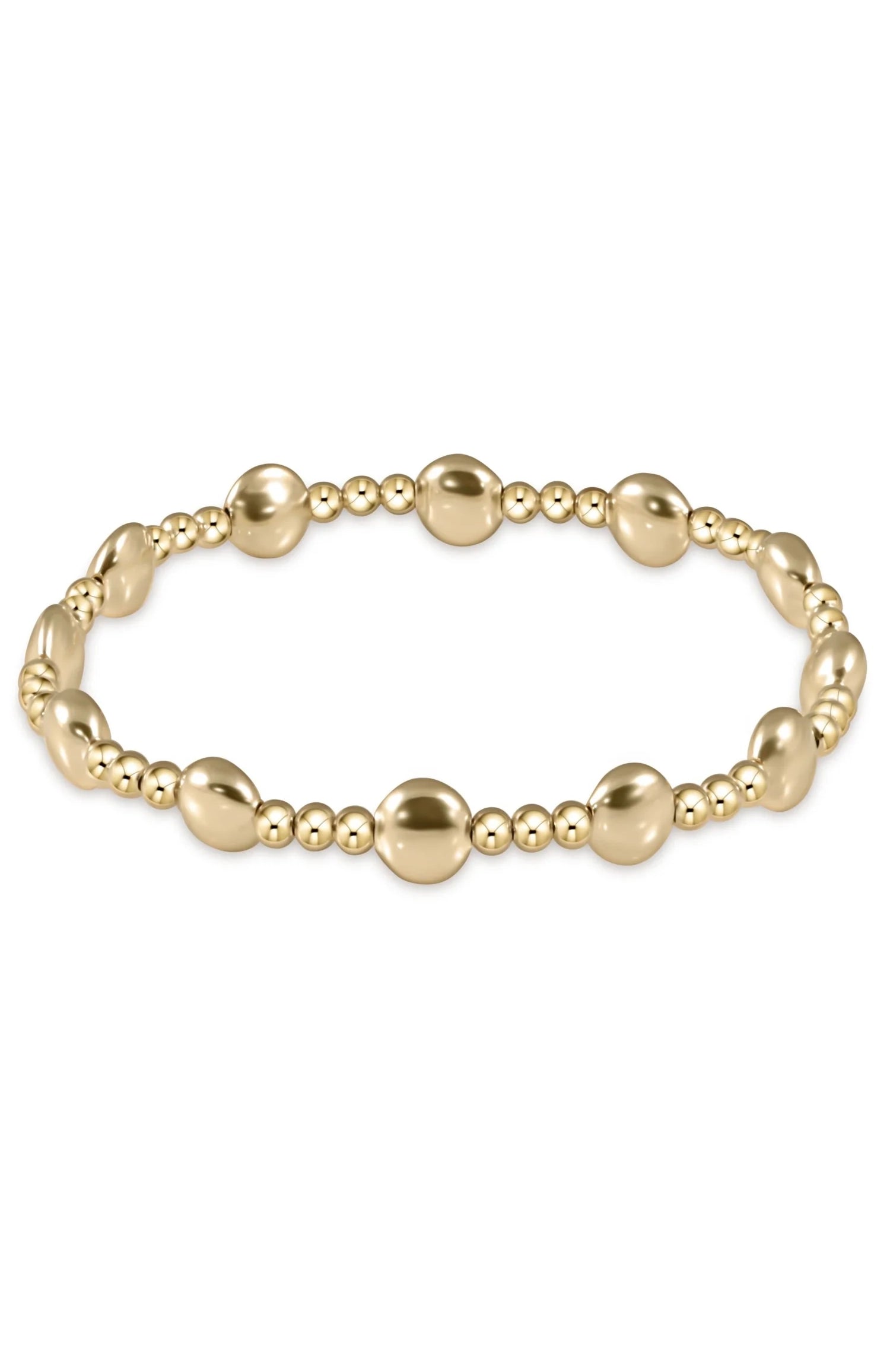 enewton Extends - Honesty Gold Sincerity Pattern 6mm Bead Bracelet