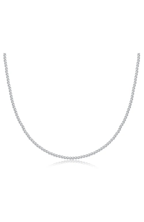 15" CHOKER CLASSIC STERLING 2MM BEAD