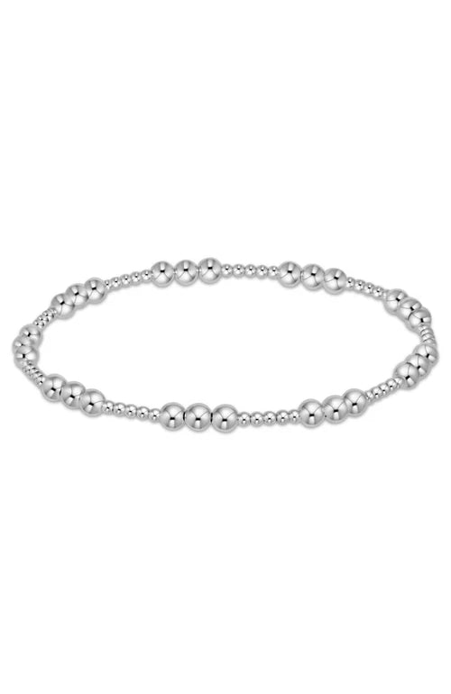 CLASSIC JOY PATTERN 4MM BEAD BRACELET - STERLING