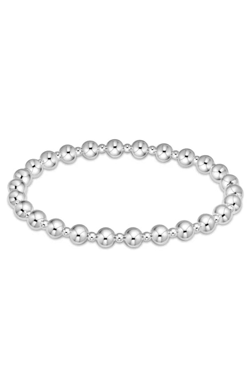 CLASSIC GRATEFUL PATTERN 5MM BEAD BRACELET - STERLING