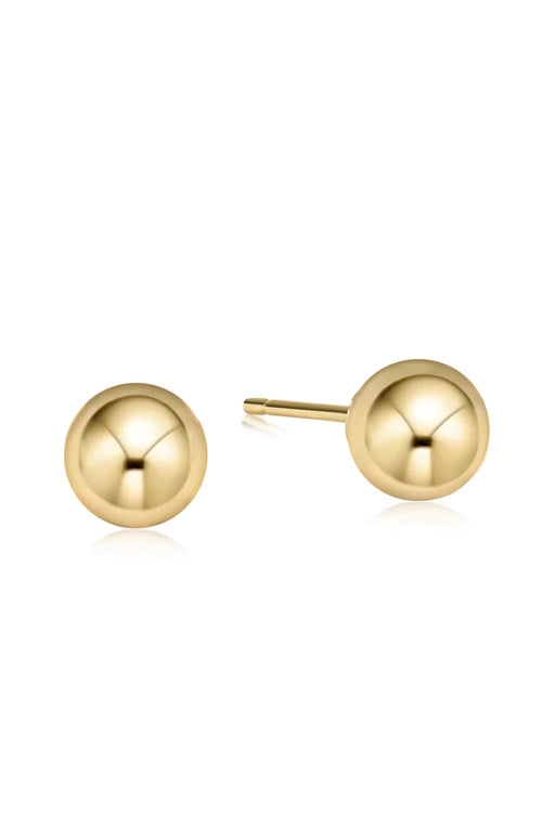Classic 10mm Ball Stud Earring Gold
