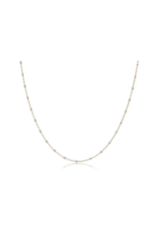 17" CHOKER SIMPLICITY CHAIN GOLD - 2MM PEARL