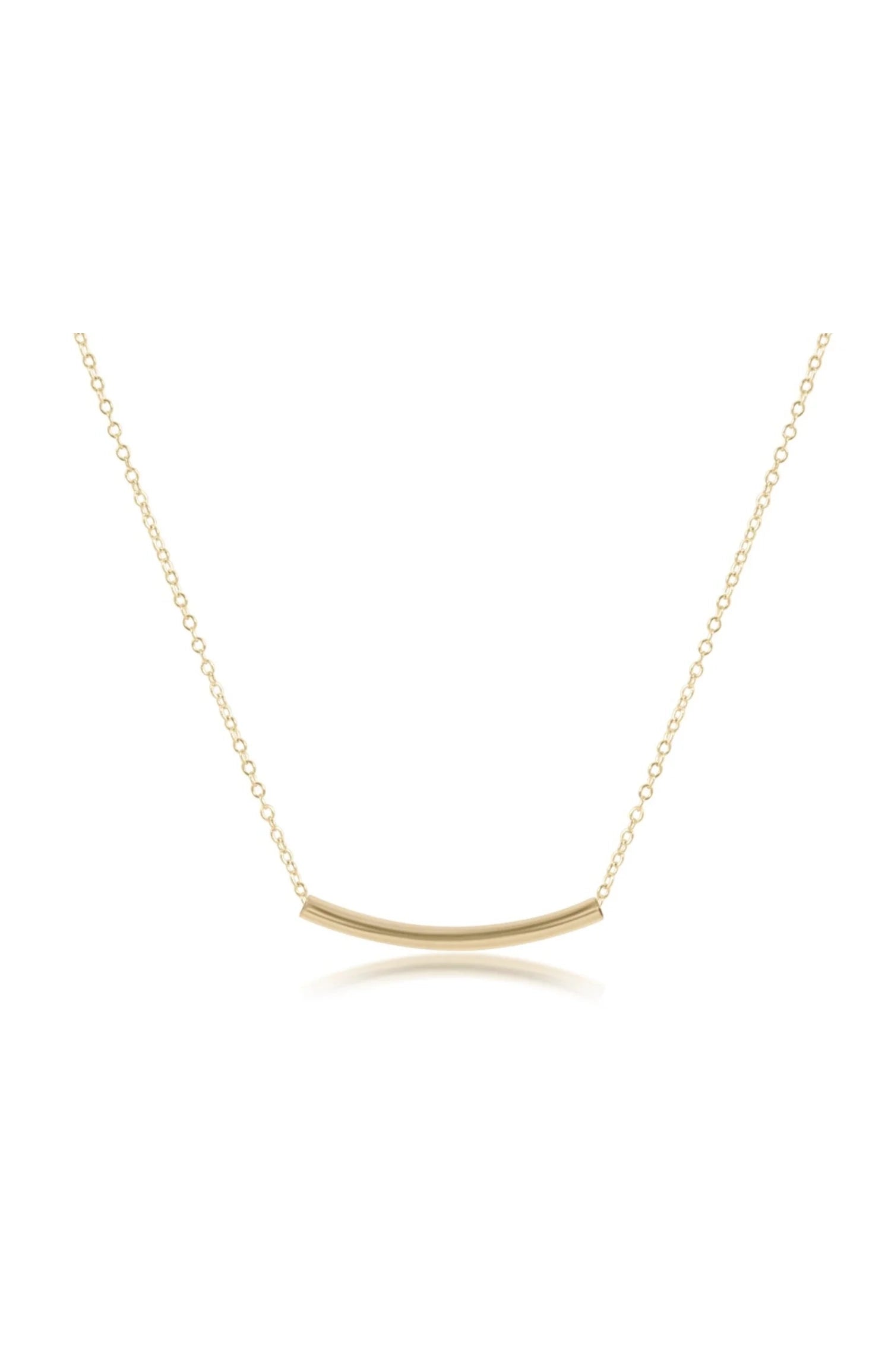 16" Necklace Gold - Bliss Bar Small Gold