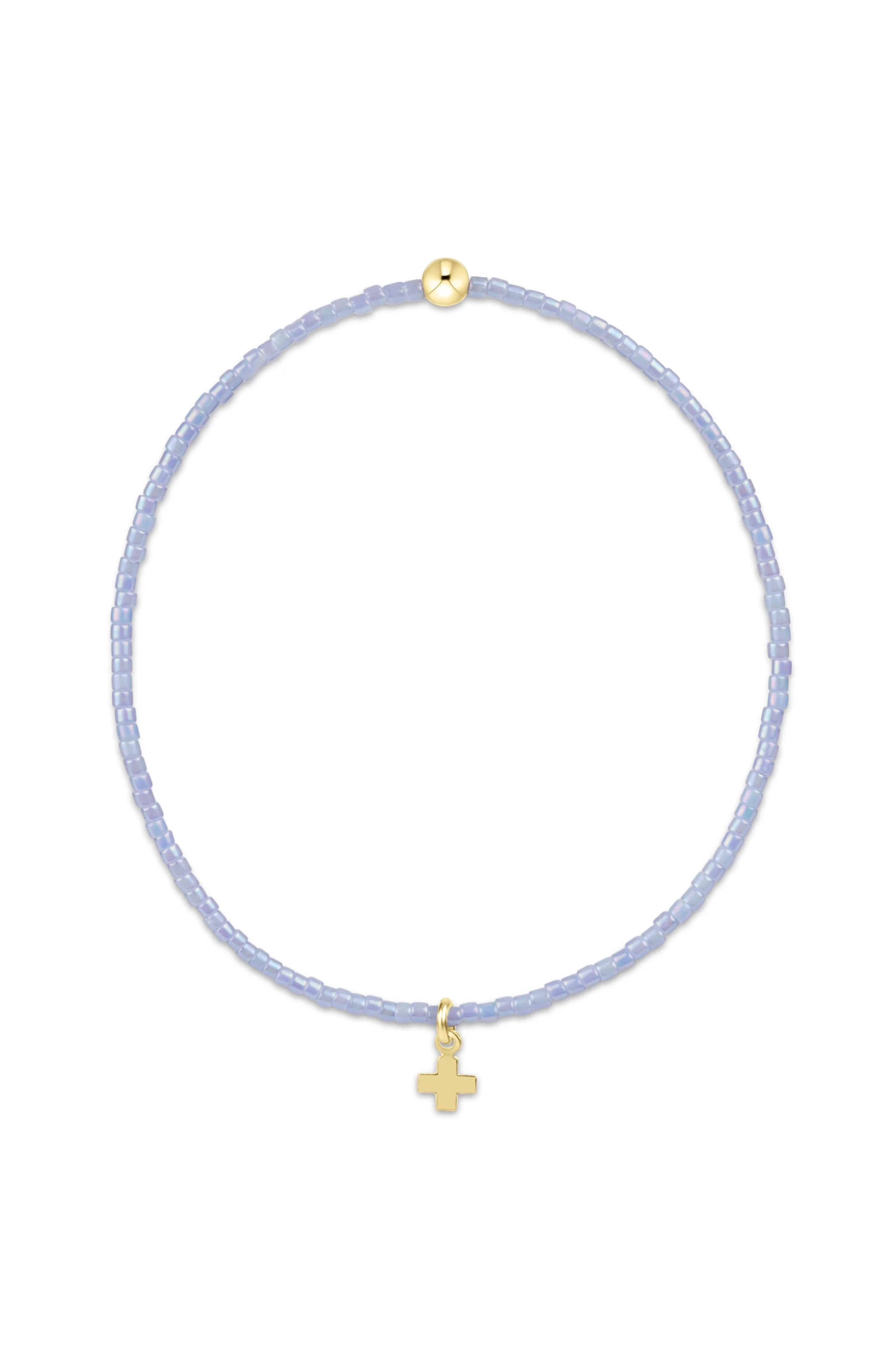 Hope Classic Ocean Mist Bracelet - Signature Cross Small Gold Charm