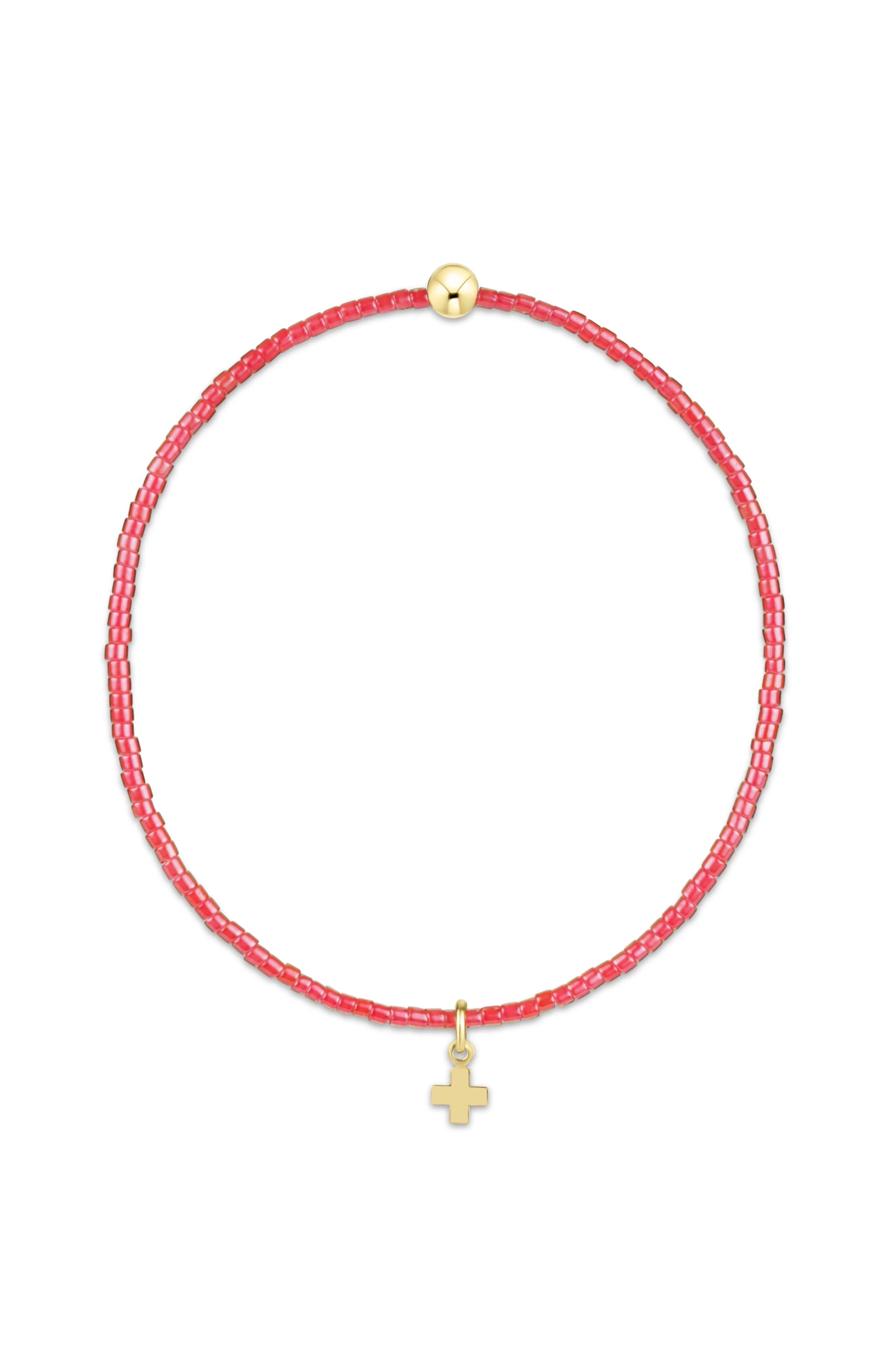 Hope Classic Sherbert Bracelet - Signature Cross Small Gold Charm